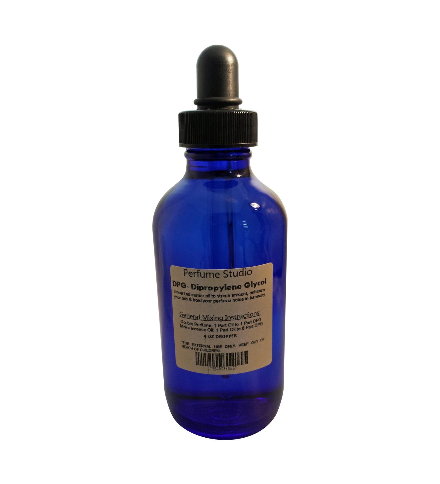Perfume Dipropylene Glycol (DPG) Diluent Uncented Fragrance Carrier Oil to Stretch or Double Your Perfume Oils (1 4 Oz Cobalt Dropper Glass Bottle of DPG Diluent Carrier Oil)