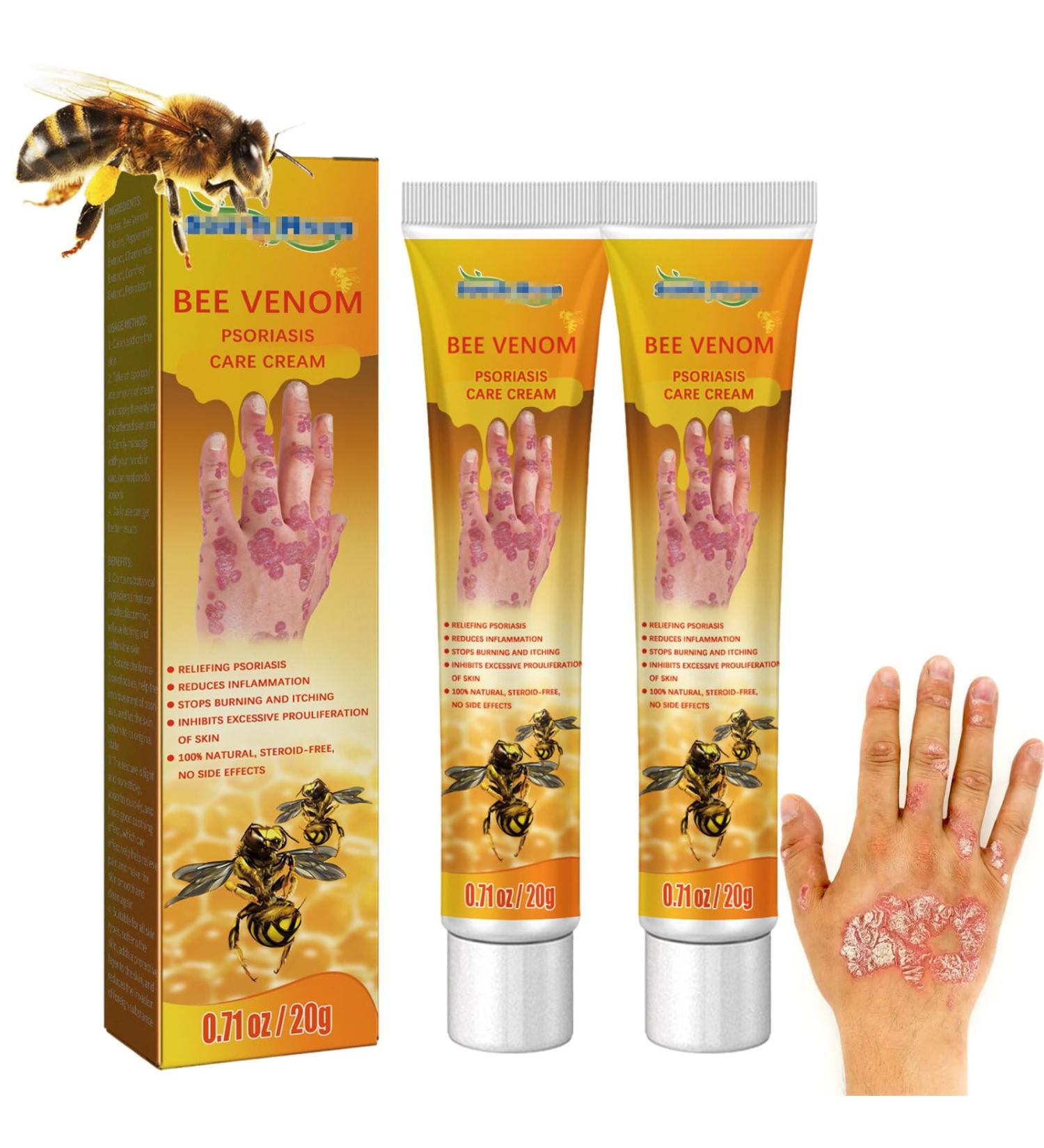 Beeergift Salbe Cream for Psoriasis | Professional Bee Venom Skin Repair | Soothing Care & Itch Relief - 2 Pieces - Buy Online on GoSupps.com
