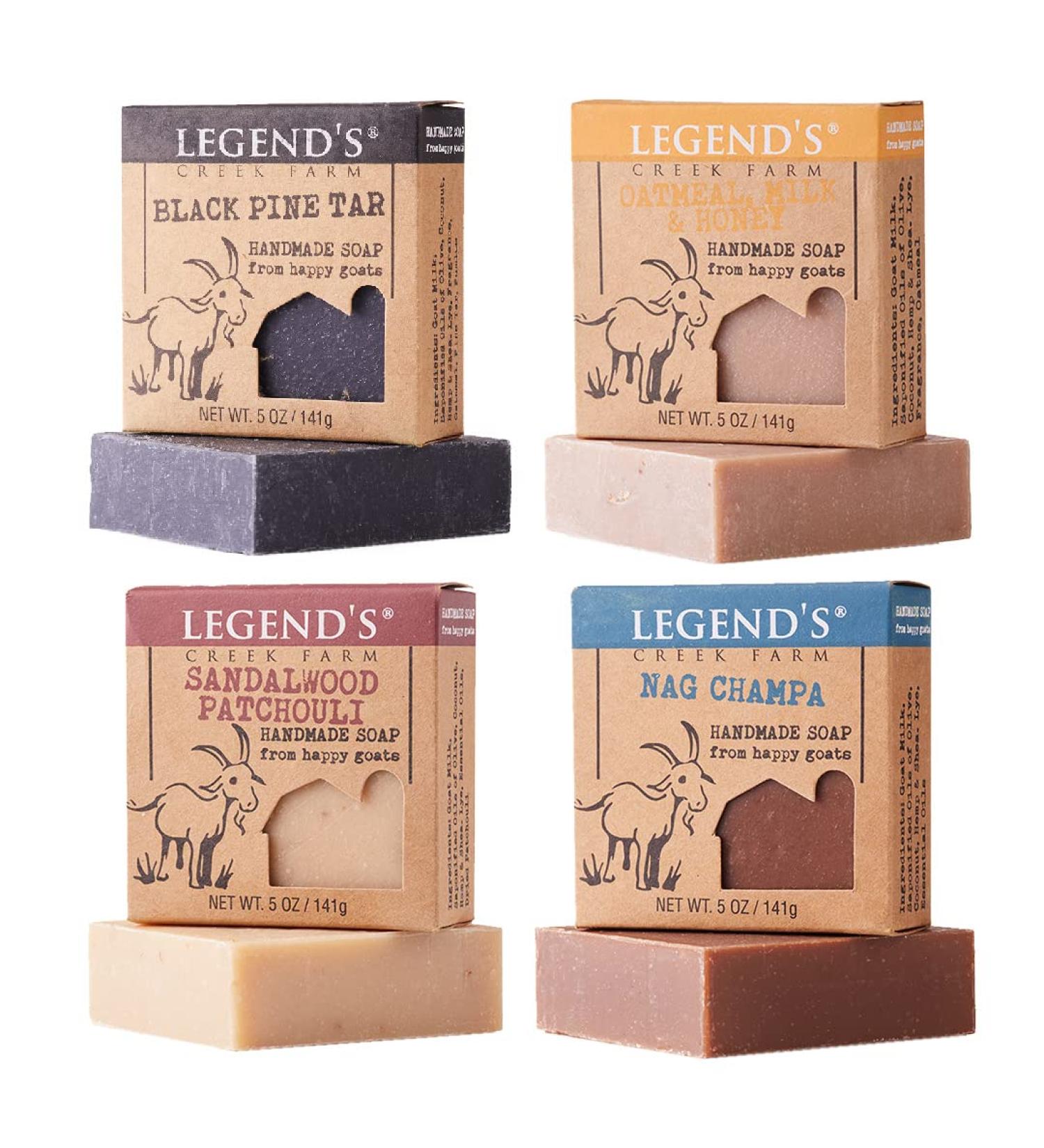 Legend's Creek Farm Goat Milk Soap - Handcrafted Moisturizing Bar for Sensitive Skin - Made in USA (Various Scents) - Buy Online on GoSupps.com