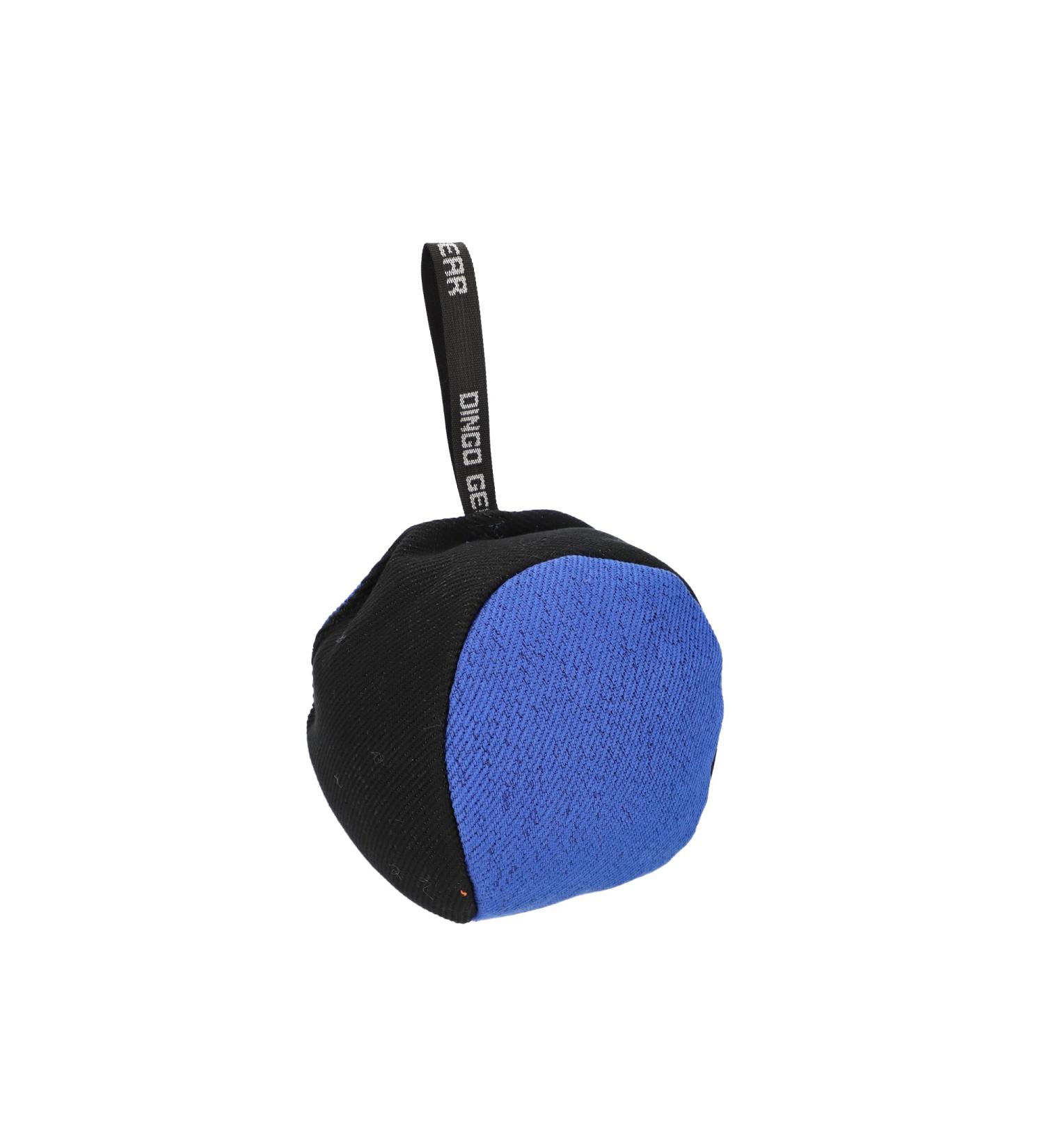 Dingo Gear 19 cm Training Toy Ball - Black & Blue with Handle | Nylcott Material for Obedience & IGP | International Shipping Available - Buy Online on GoSupps.com