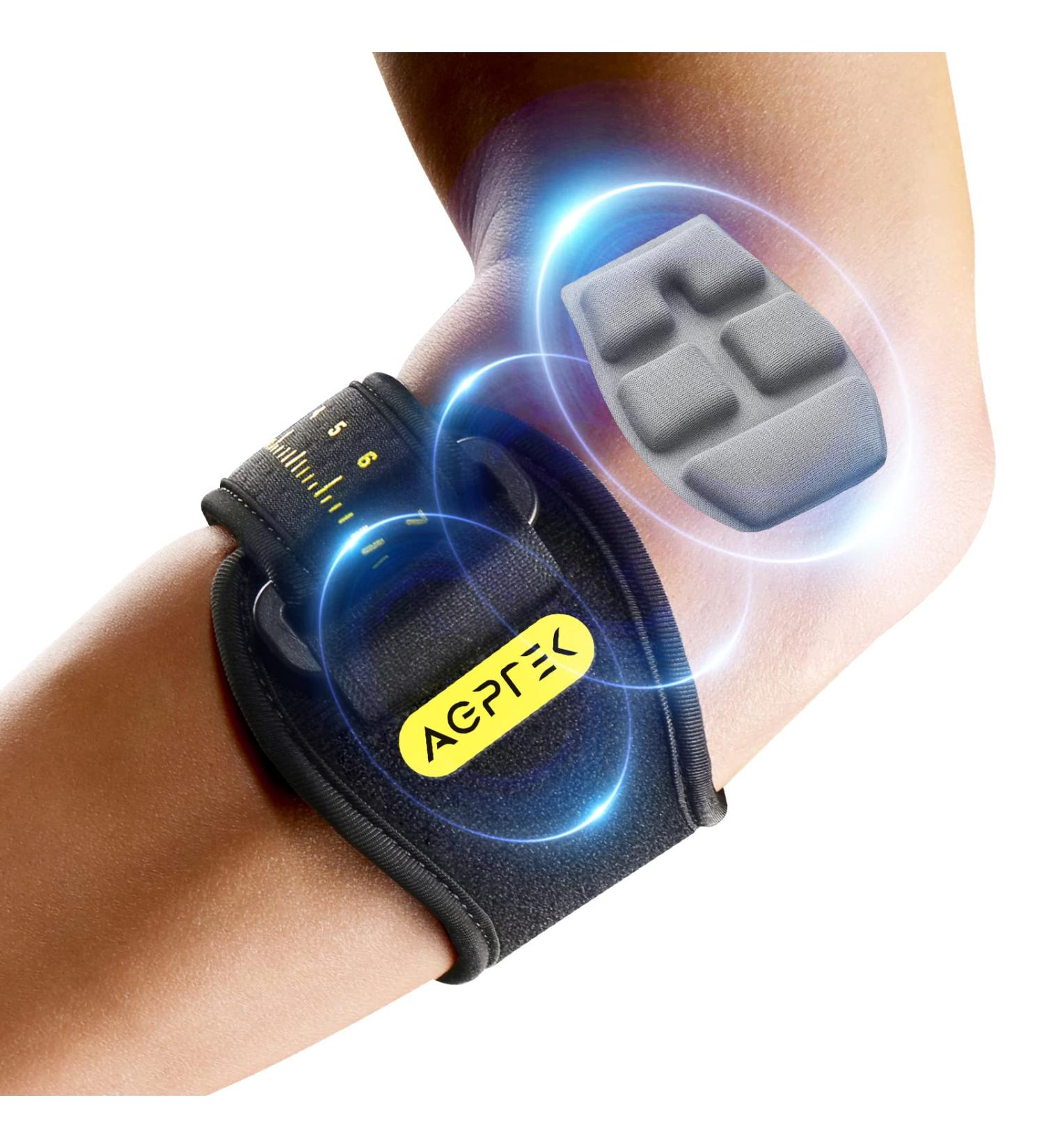 AGPTEK Elbow Brace for Tendonitis, Tennis & Golfers Elbow Support - Compression Arm Band for Pain Relief - Adjustable Wrap with Compression Pad for Men & Women - Buy Online on GoSupps.com