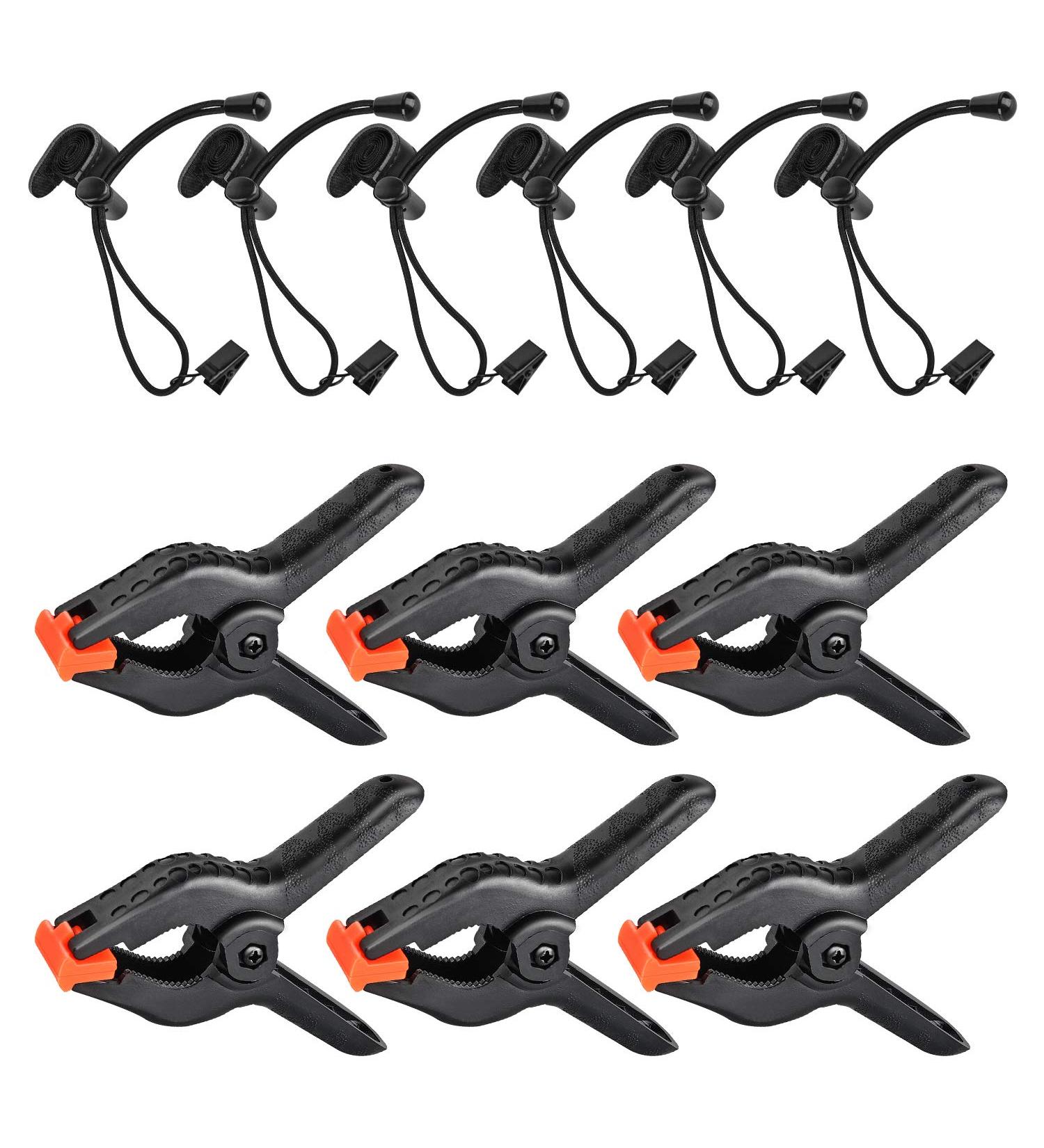 6-Pack Yesker Backdrop Clamps - Heavy Duty 4.4 Inch Clips for Photography Studio Video Backdrop Support Stand - Buy Online on GoSupps.com