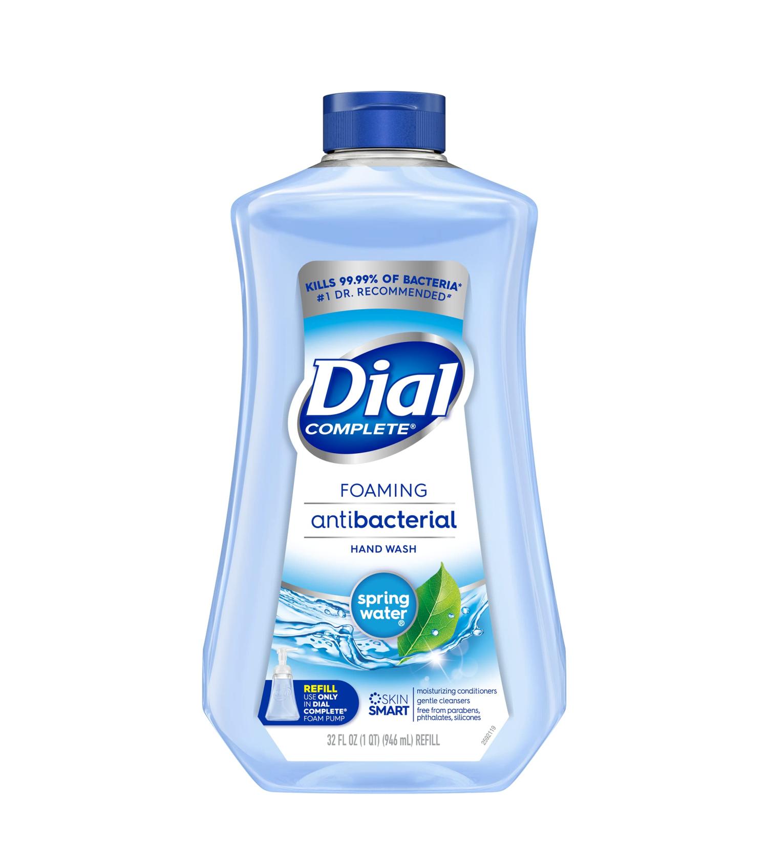 Dial Complete Antibacterial Foaming Hand Soap Refill - Spring Water - 32oz - Buy Online on GoSupps.com