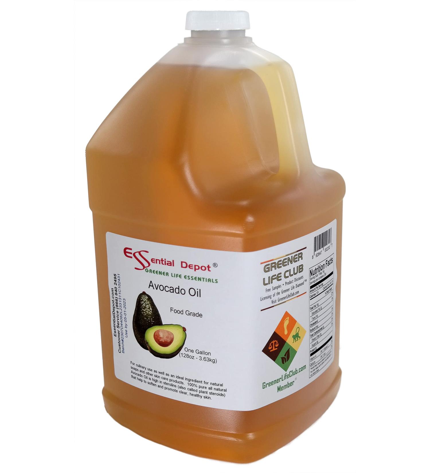Premium Food Grade Avocado Oil - 1 Gallon (128 oz) - Safety Sealed HDPE Container - Buy Online on GoSupps.com