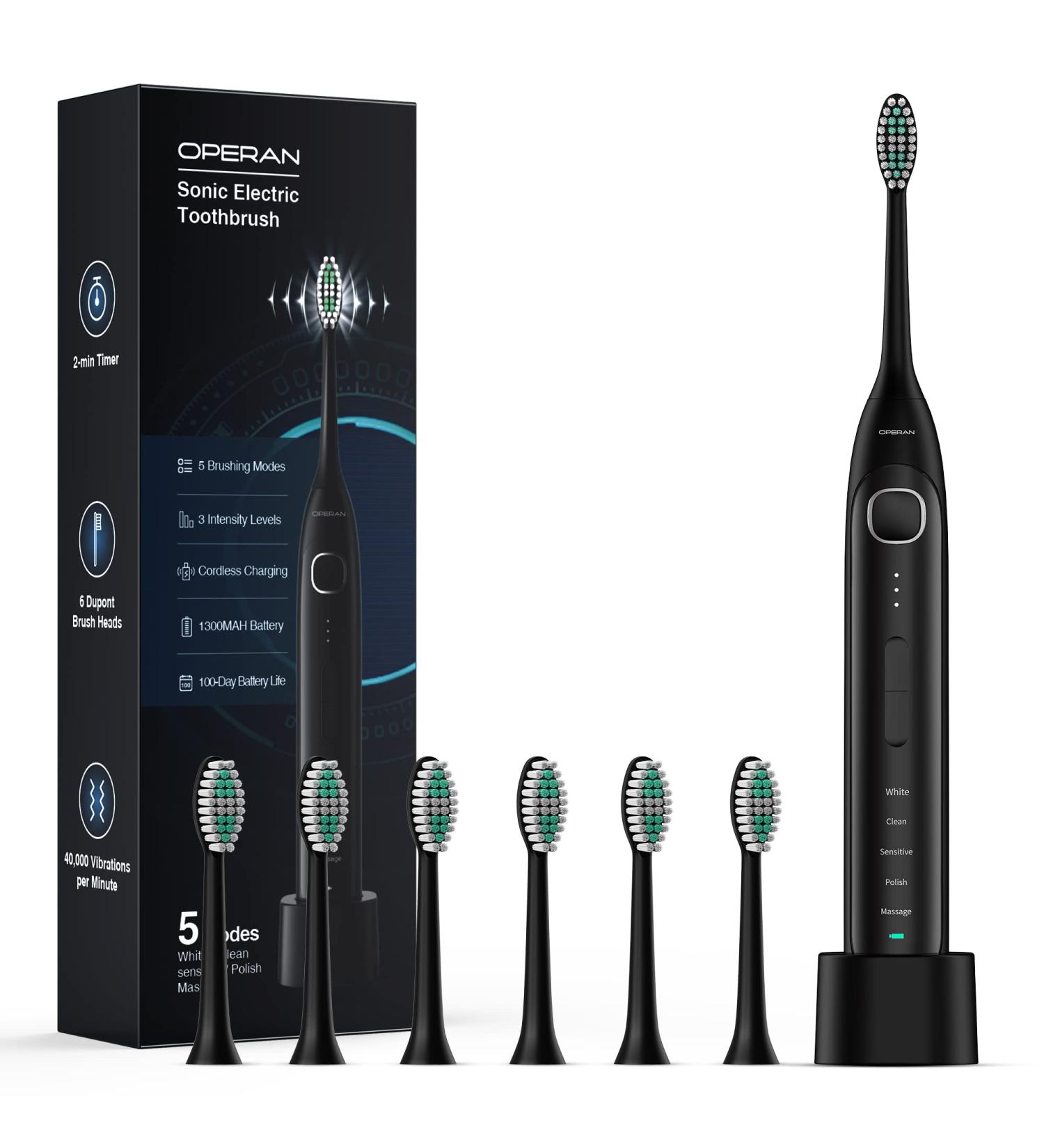 Operan Sonic Electric Toothbrush Hearing Dryer Dark Grey