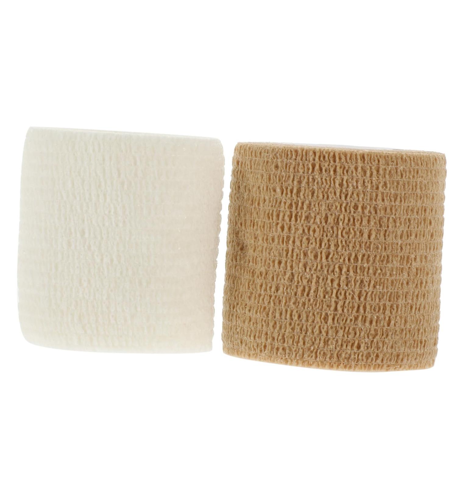 Healeved 12 Rolls Bandages Athletic Tape Cotton wrap Pressure Leg Wraps Athletic wrap wrap self Adhesive Knee wrap Non-Woven Fabric Protective Gear Manicure