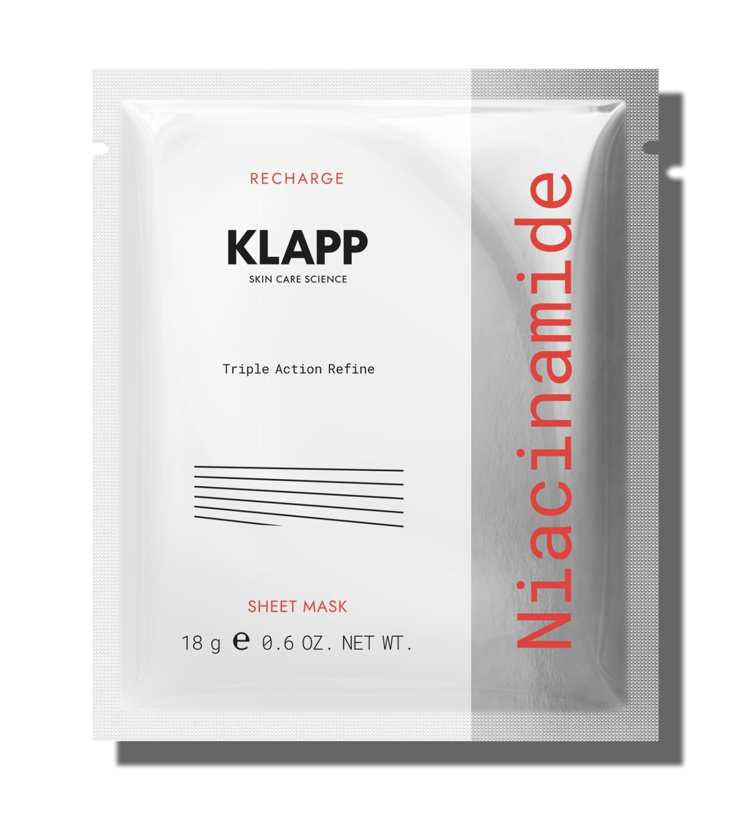 KLAPP Cosmetics Niacinamide Sheet Mask 1 stuk