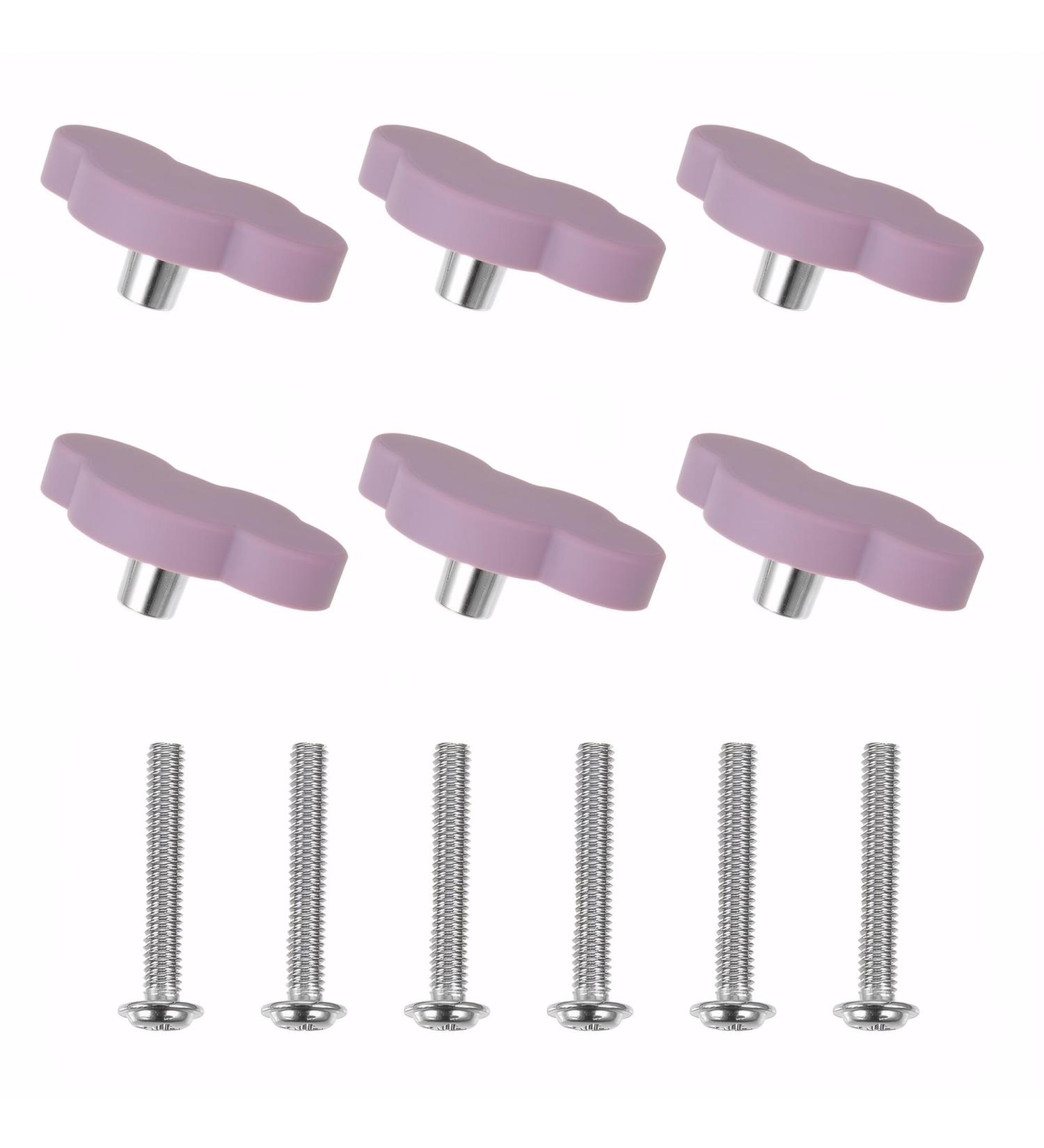 Euioovm Cute Purple Gray Cloud Drawer Buttons for Kids - 6 Pack Cartoon Cabinet Pulls with Screws - Buy Online on GoSupps.com