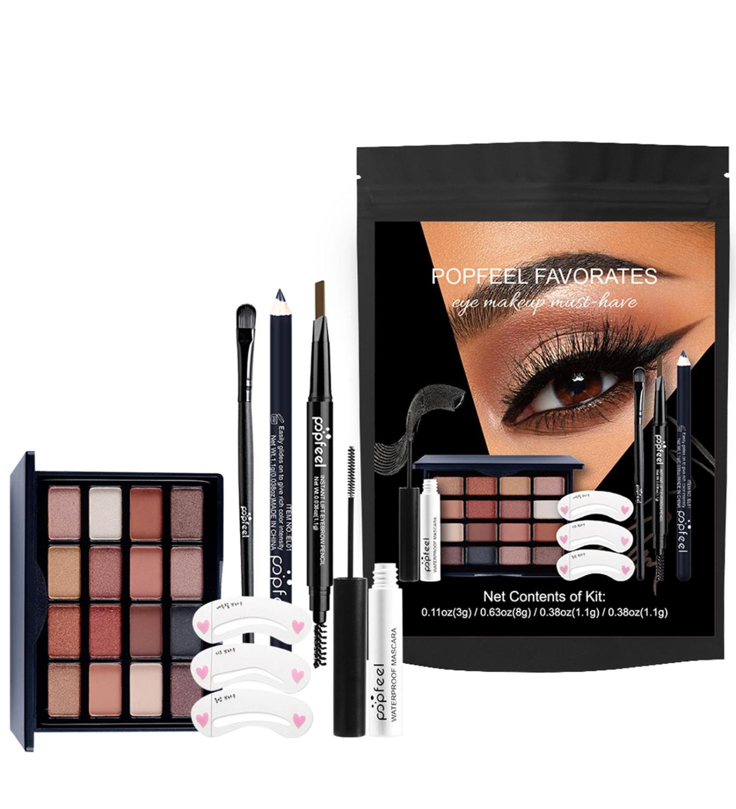 Makeup Eyeshadow Make up Kit Portable Long Lasting Waterproof/Set Eye Enhancing Kit Eyeshadow Eye Liner & Mascara for Women Eye Makeup - Buy Online on GoSupps.com