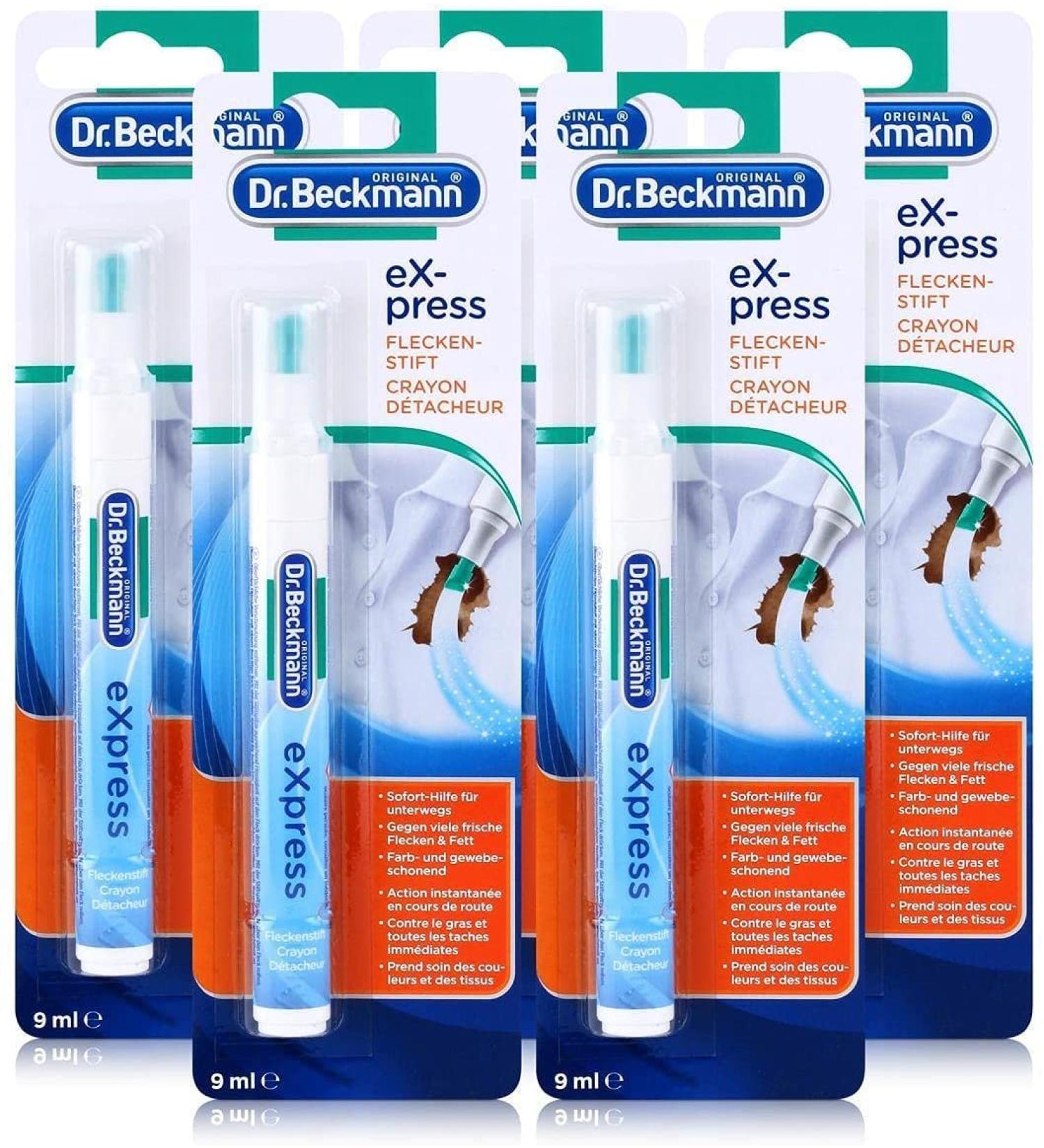 Dr Beckmann Express Stain Pen 5x9ml - Instant On-the-Go Stain Removal Solution | Fast & Effective Stain Treatment - Buy Online on GoSupps.com
