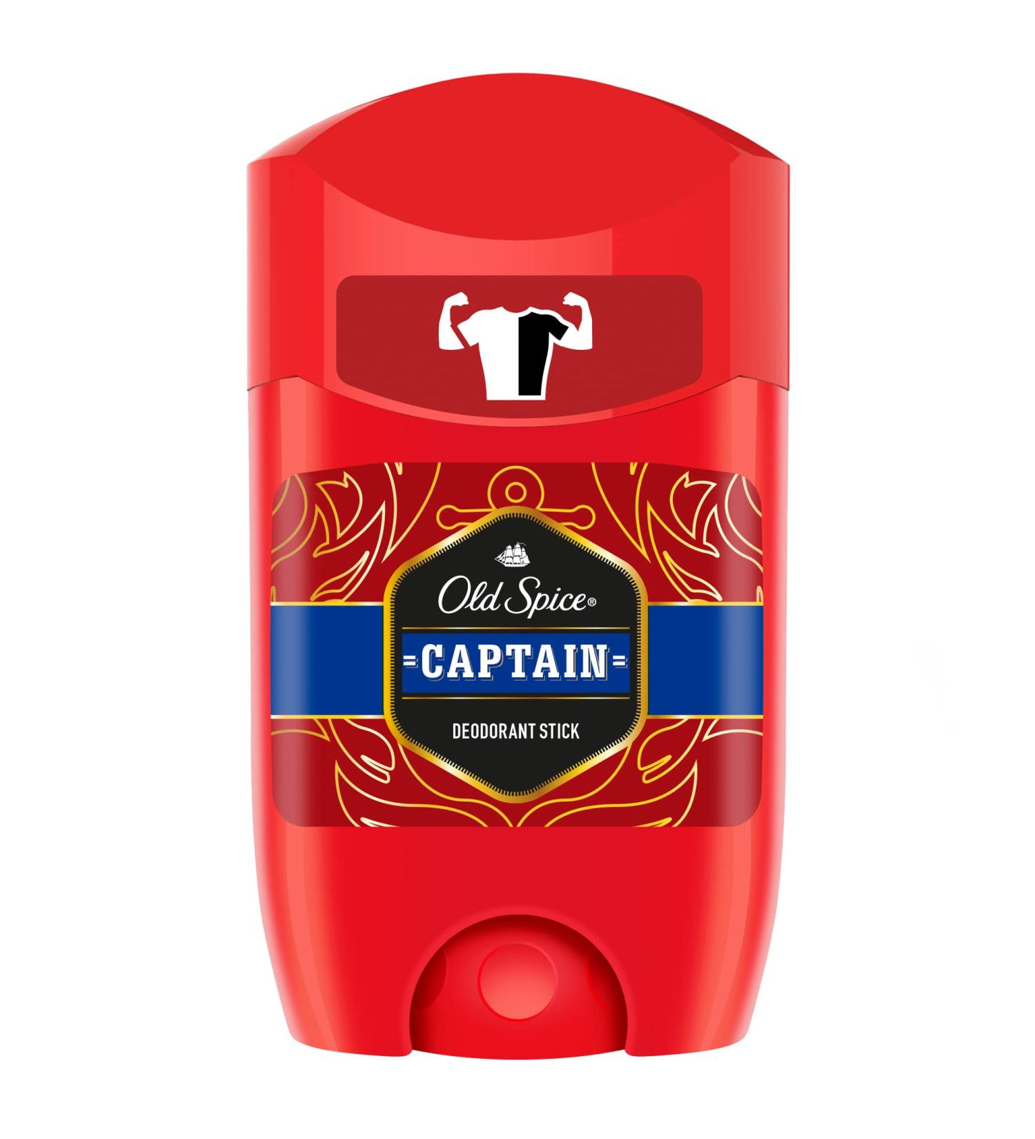 Old Spice Captain Stick Deodorant 50 ml / 1.7 Oz - Pack of 6 - Buy Online on GoSupps.com