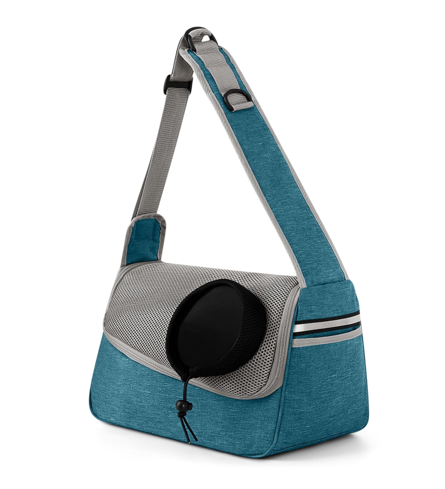 Flovippet Sling for Dogs & Cats - Breathable Dog Carrier Bag for Small Dogs up to 5kg - Soft Outdoor Travel Bag (Azure Blue) - Buy Online on GoSupps.com