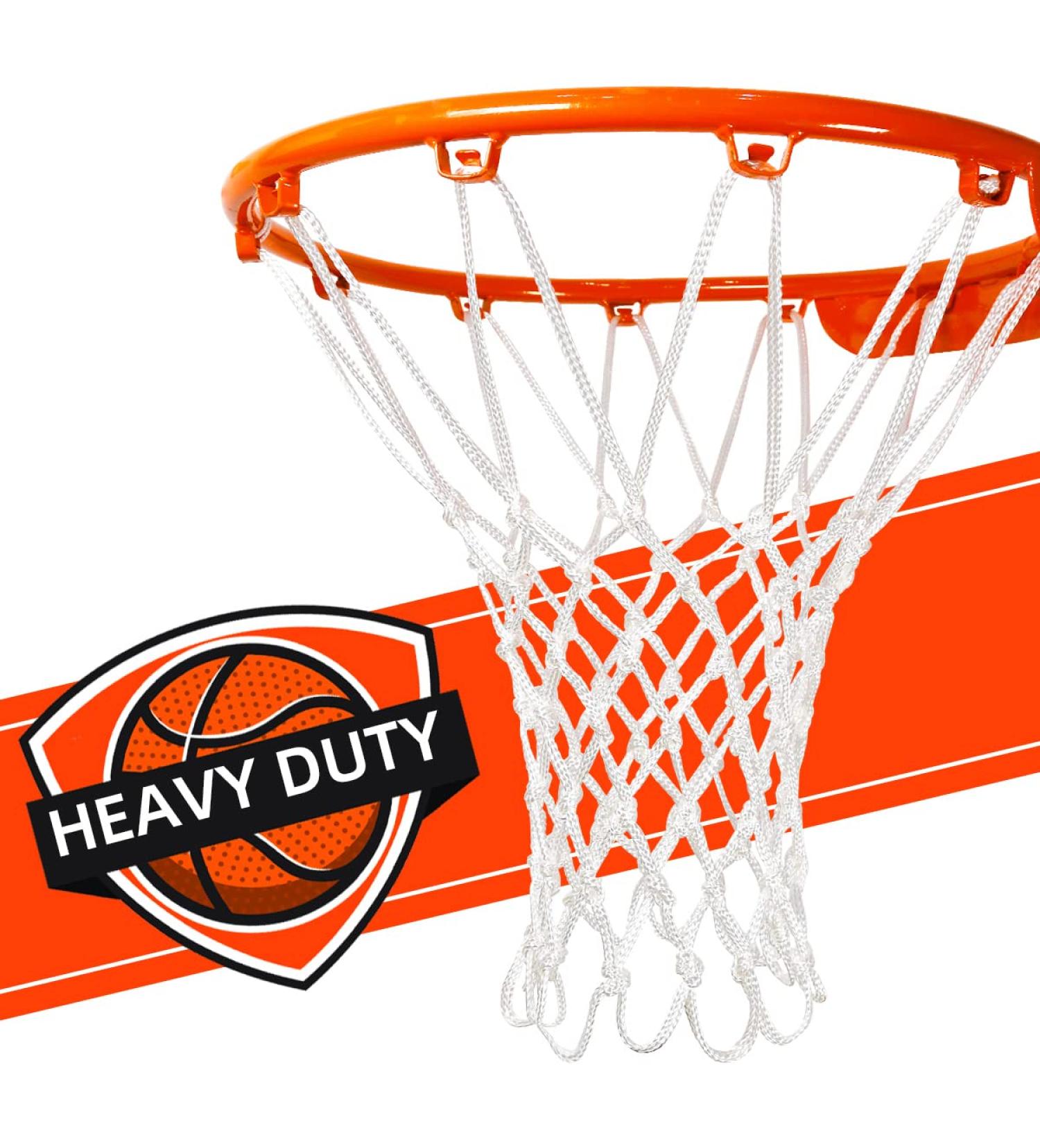 PaceArm Heavy Duty Basketball Net Replacement - All Weather Anti Whip - Indoor & Outdoor Use - 12 Loops - White (1-Pack) - Buy Online on GoSupps.com