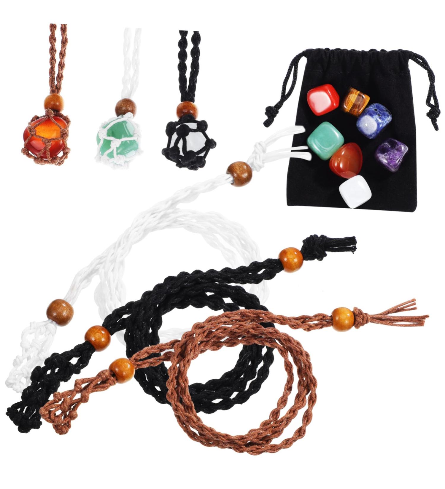 FOMIYES Crystal Necklace Stand Set - Elegant Stone Necklace Holder & Hanging Ornament Decor - Buy Online on GoSupps.com