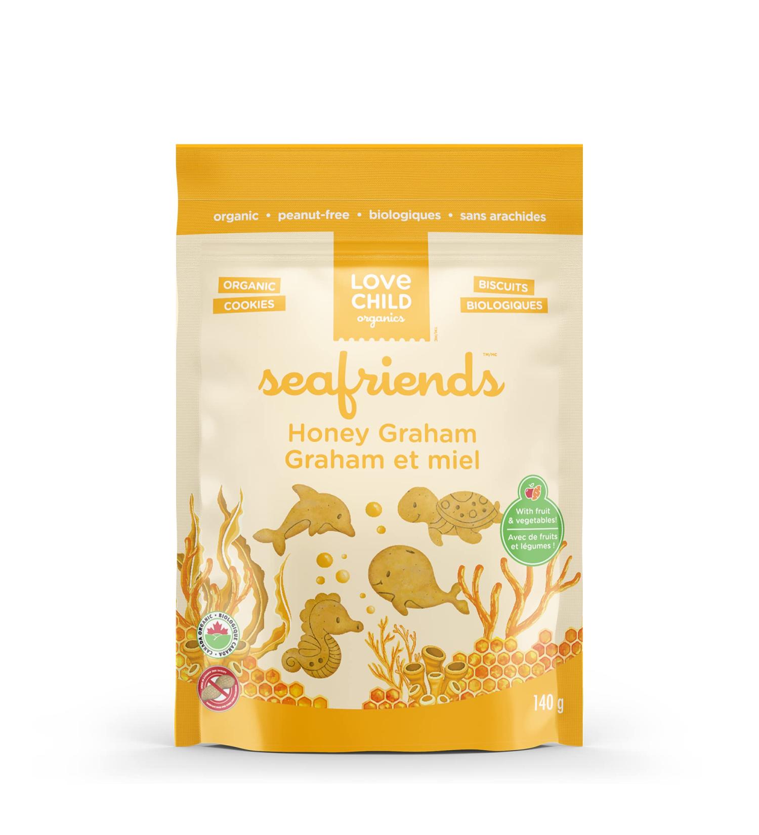 Love Child Organics Sea Friends Honey Graham Cookies 140 g (Pack of 12) by Nature's Path - Buy Online on GoSupps.com