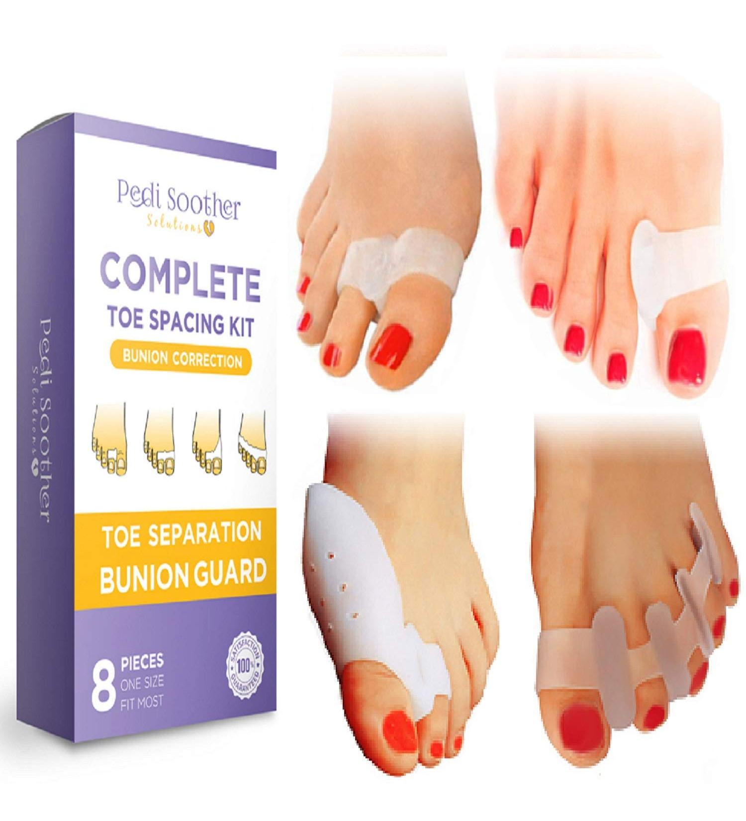 Bunion Corrector Kit for Toe Separation and Relief - Hammer Toe Separator & Spacer with Cushions - Buy Online on GoSupps.com
