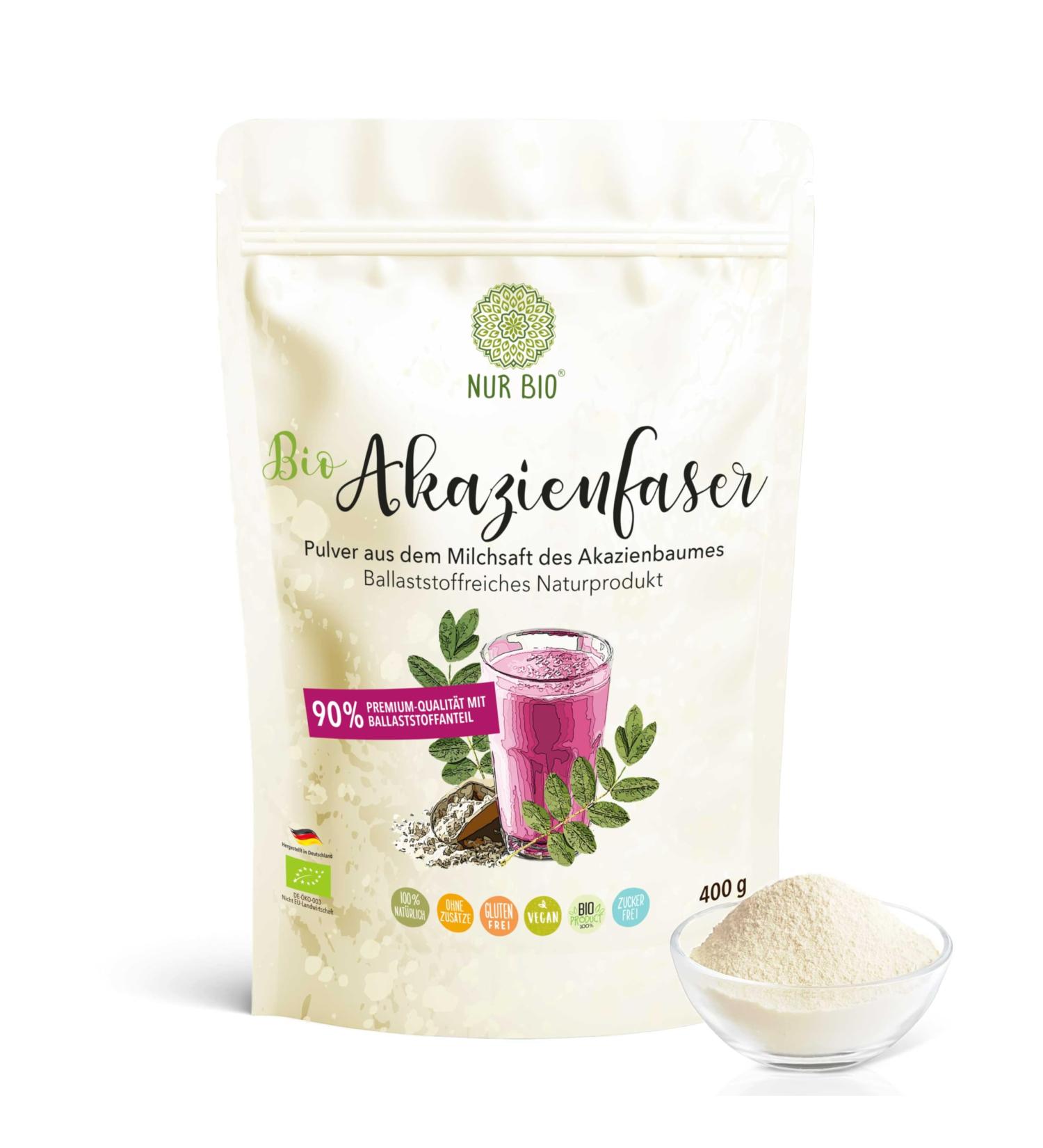 GOLDEN PEANUT ONLY BIO Acacia fiber powder 400 g biorubber Arabic pure 90 fibres tasteless - Buy Online on GoSupps.com