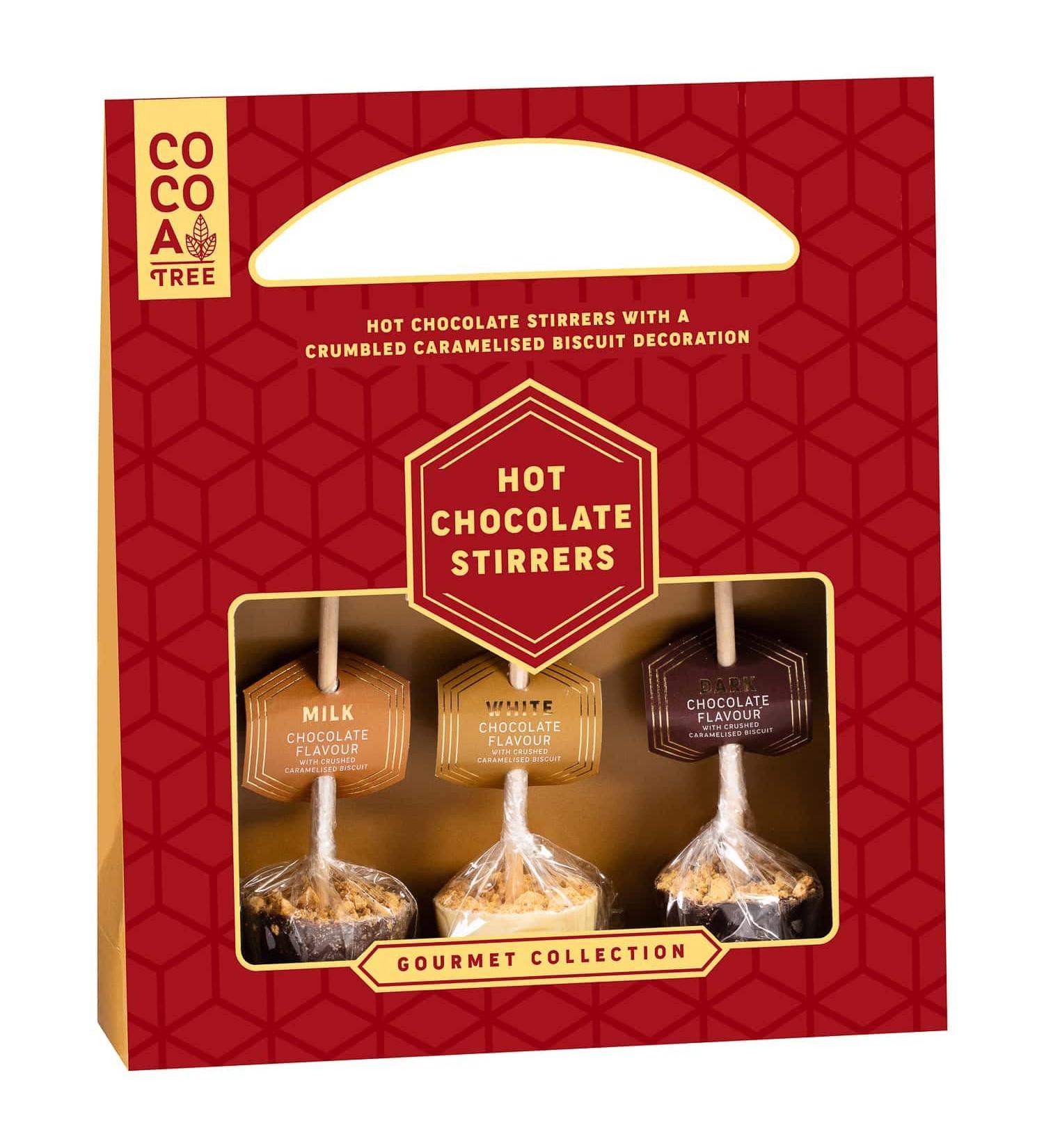 Hot Chocolate Flavour Stirrers 3pk 75g - Unique Flavoured Stirring Spoons With Marshmallow Chocolate Easter Christmas Gifts - For Valentines Day Mothers Fathers And Wife - Buy Online on GoSupps.com