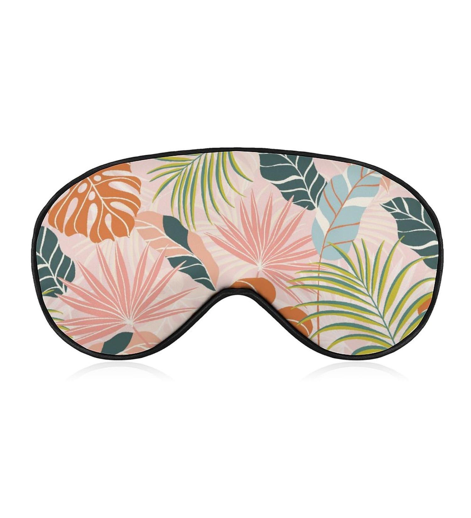 LynaRei Tropical Boho Palm Leaf Sleeping Mask - Adjustable Blindfold for Blocking Light - Buy Online on GoSupps.com