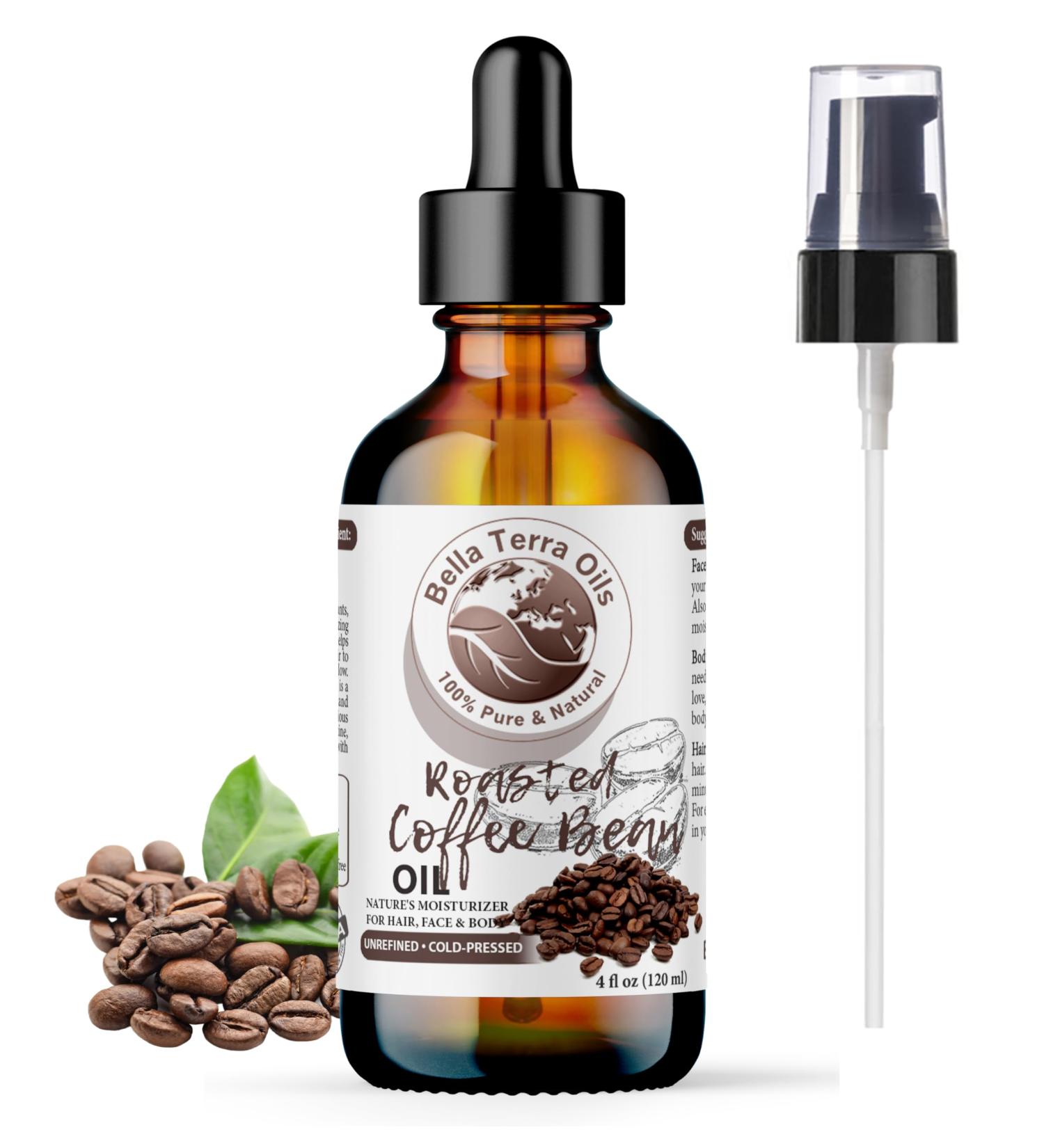Bella Terra Roasted Coffee Bean Oil - 4oz | Flavorful Coffee Oils Rich in Chlorogenic Acid | Pure Coffee Experience - Buy Online on GoSupps.com