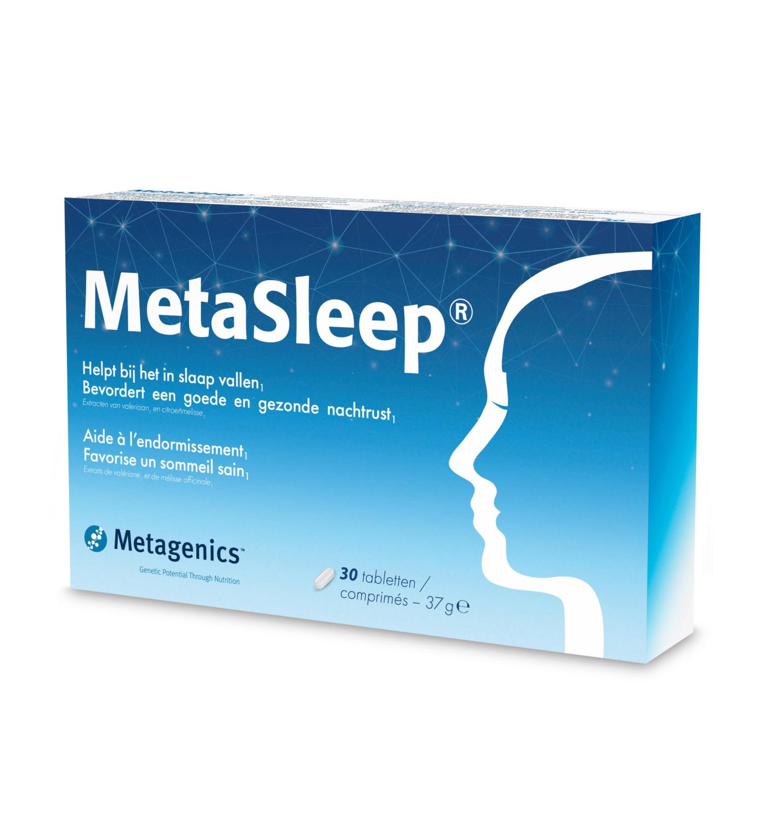 MetaSleep - Facilitates falling asleep - Promotes restful sleep - Food Supplement - 30 Tablets - 1 Month Cure - Buy Online on GoSupps.com