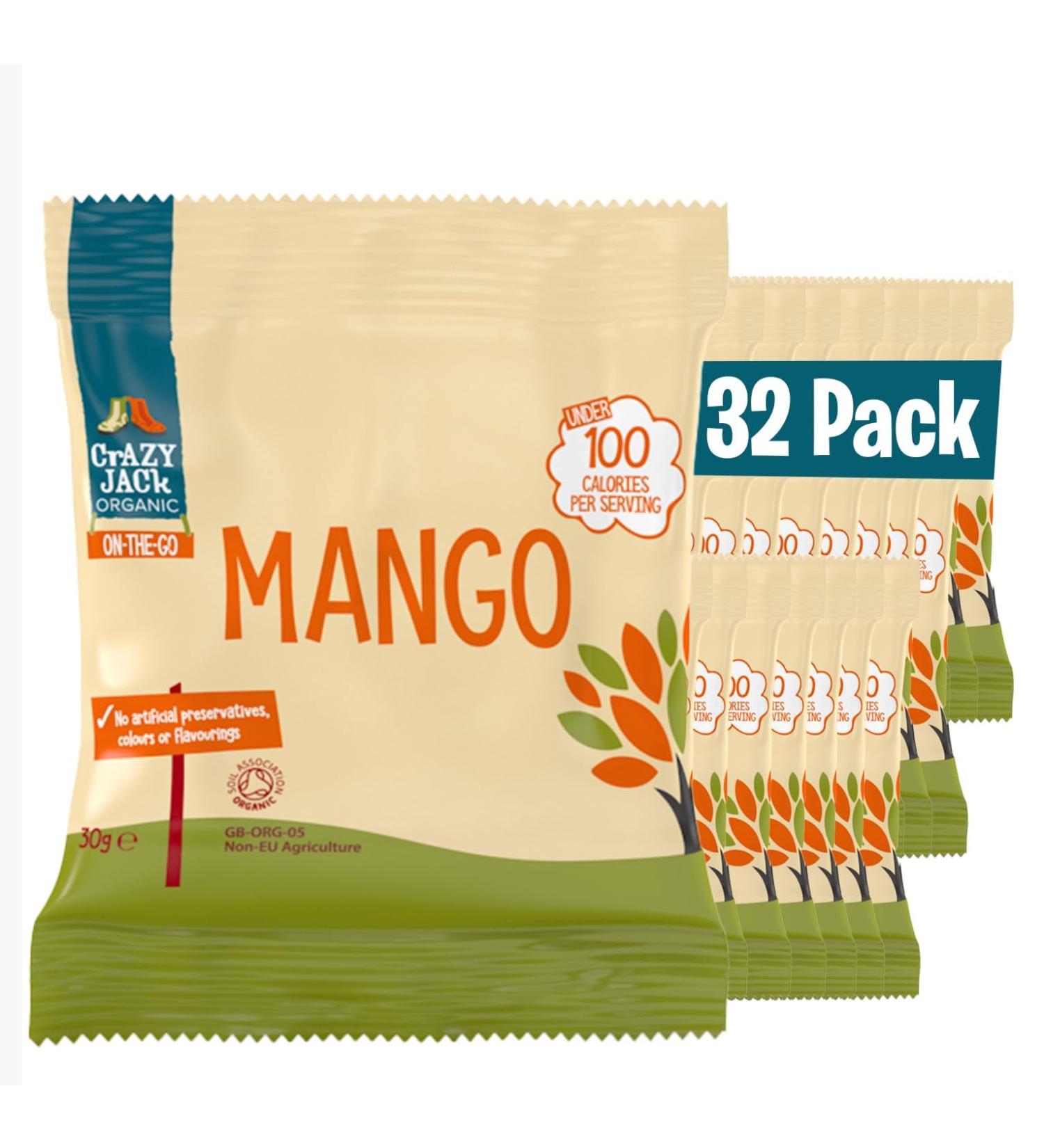 Crazy Jack organic Mango (30g x 32 pack) 30g (32 pack) - Buy Online on GoSupps.com