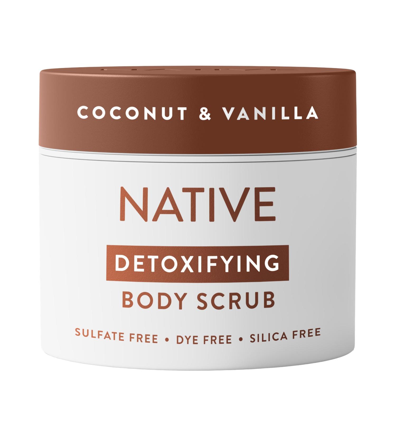 Native Body Scrub Coconut & Vanilla Exfoliating and Detoxifying for Soft Skin Sulfate Free 12 oz - Buy Online on GoSupps.com