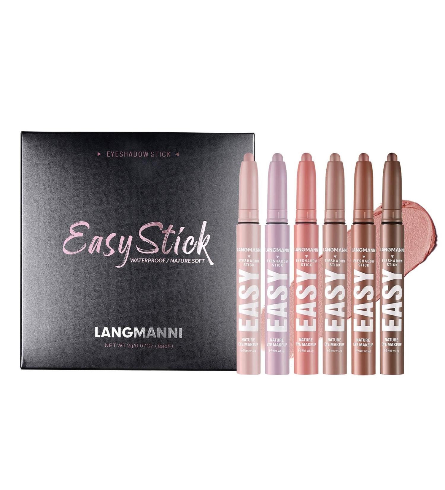 Cream eyeshadow pencil waterproof stick eyeshadow set matte eyeshadow set - 6 cream eyeshadow pencils eye brightener long-lasting waterproof - Buy Online on GoSupps.com