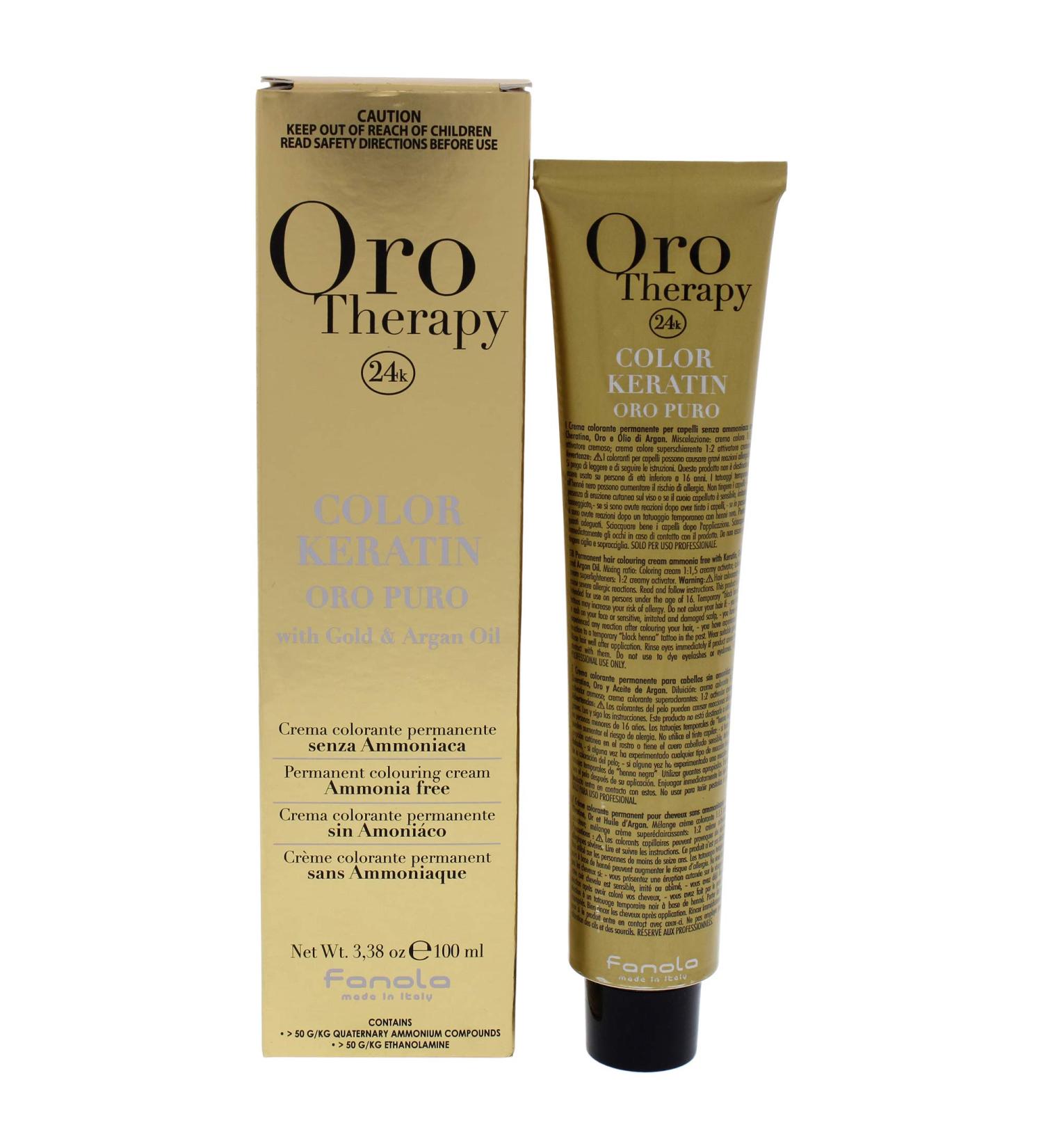 Buy Fanola Oro Therapy Color Keratin 5.00 - 100ml Light Brown Intensive Hair Treatment | International Shipping Available - Buy Online on GoSupps.com