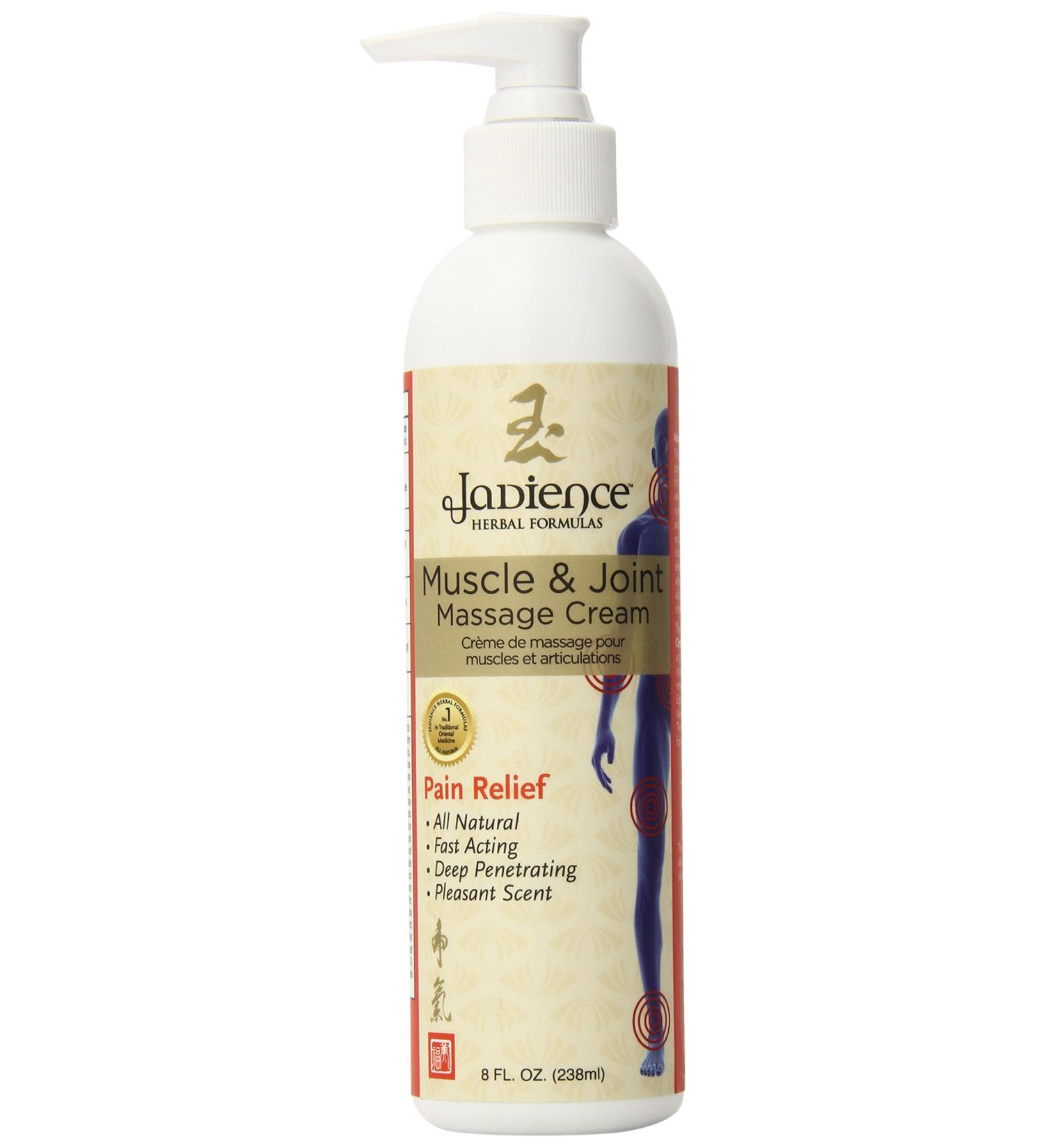 Jadience Muscle & Joint Massage Cream 8 Oz - Natural Analgesic Pain Relief - Made In USA - Buy Online on GoSupps.com