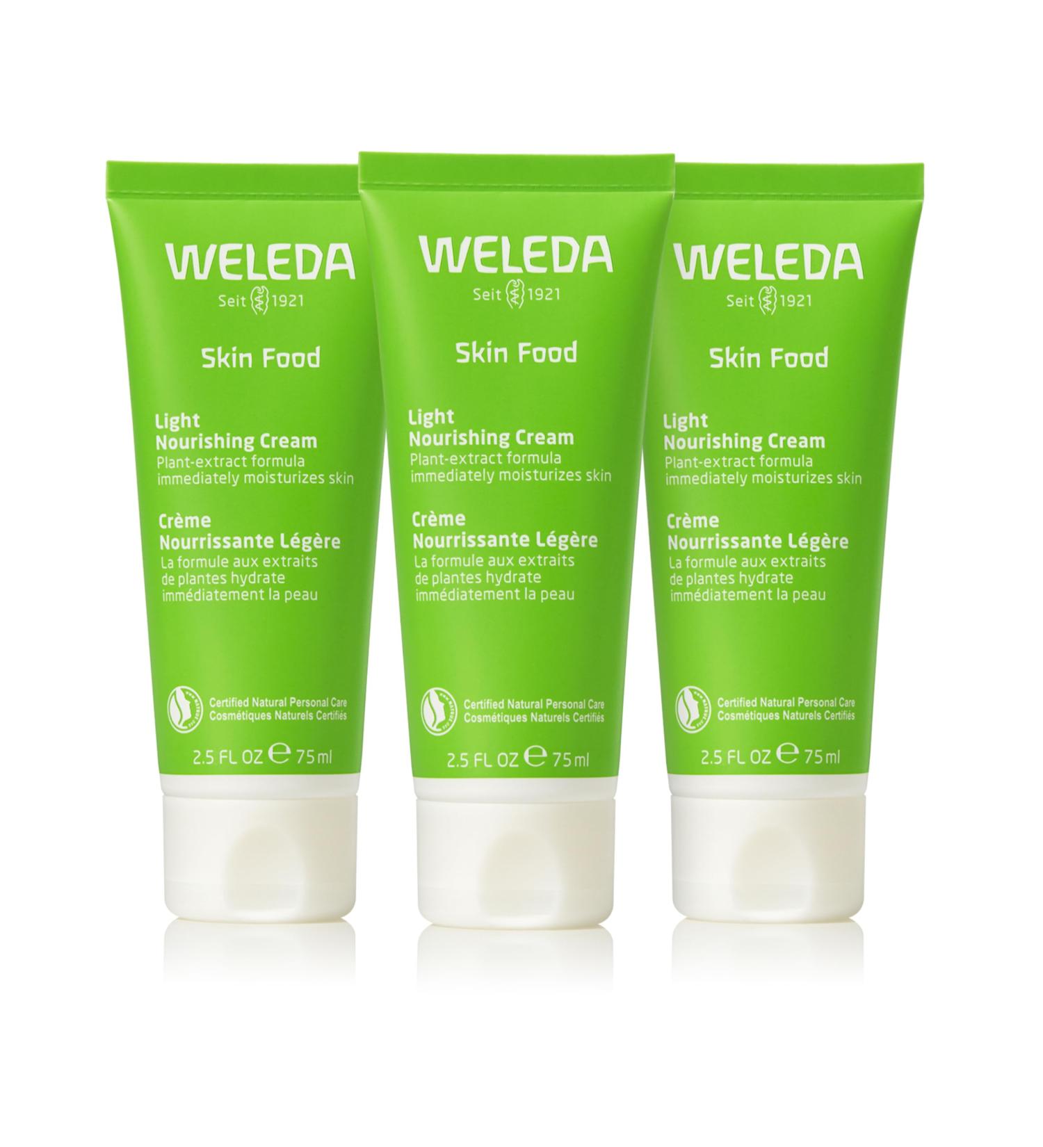 Weleda Skin Food Light Moisturizing Cream 3-Pack - Fast-Absorbing Ultra-Hydrating Formula with Sunflower Oil & Pansy Extract - 2.5 Fl Oz - Buy Online on GoSupps.com