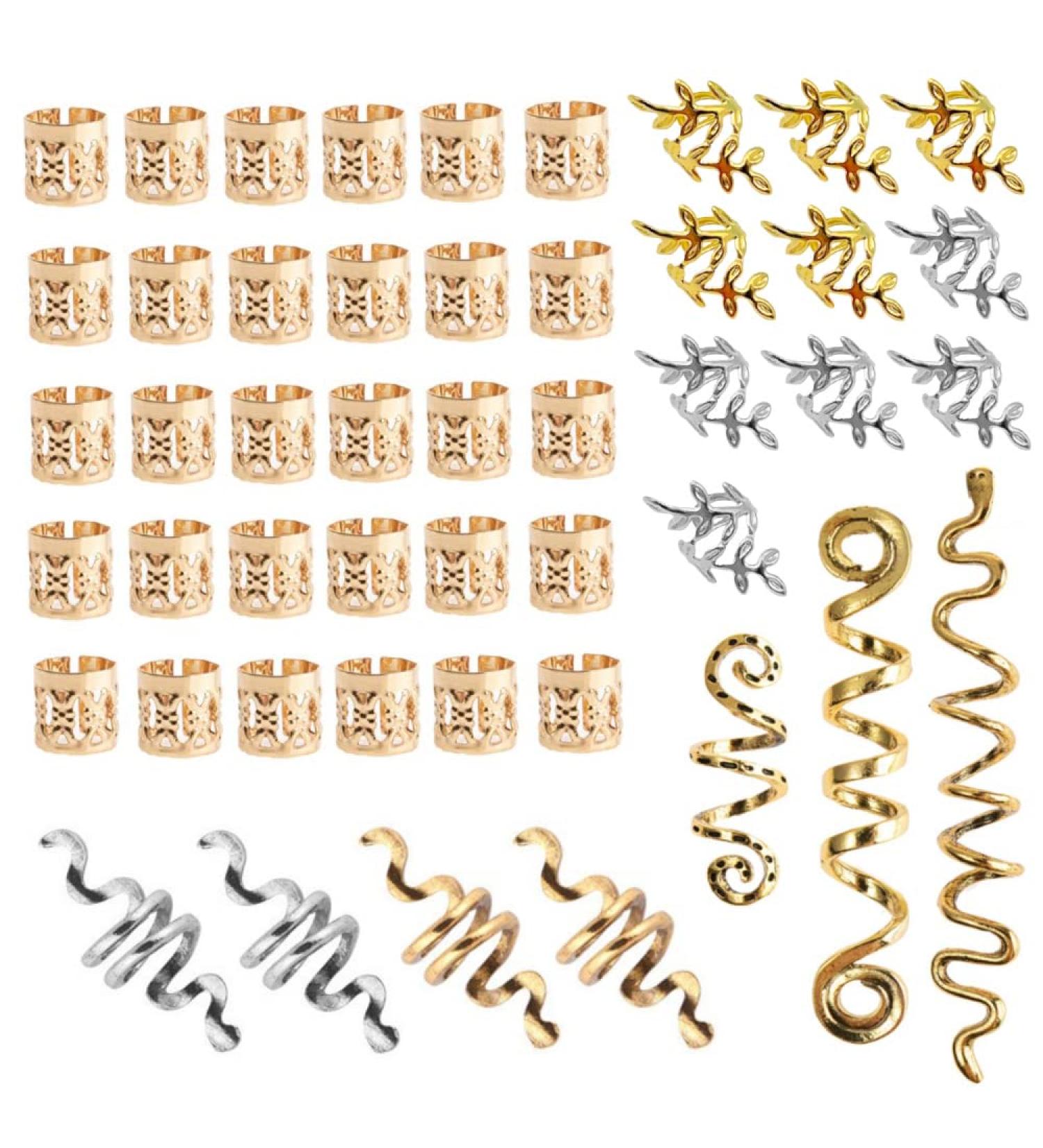 Sctmda Dreadlocks Jewellery 47 Pieces Braids Beads Hair Accessories Adjustable Aluminium Dreadlocks Cuffs Hair Accessory Set Braids Hair Accessories Hair Dreadlocks Accessories for Braids Decorations - Buy Online on GoSupps.com