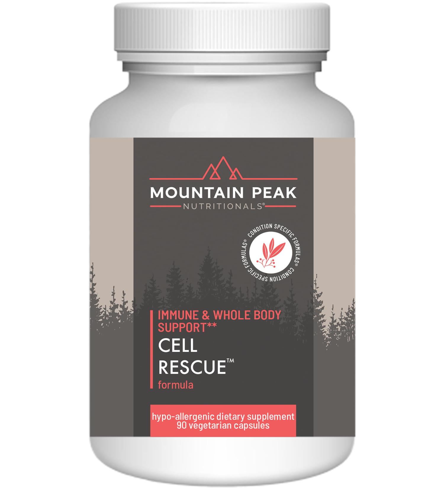 Mountain Peak Nutritionals Cell Rescue - Antioxidant Immune Support Supplement with Turmeric Ginger Root and Bromelain - Supports Intestinal Health & Whole Body (90 Capsules) 1 Count (Pack of 1) - Buy Online on GoSupps.com