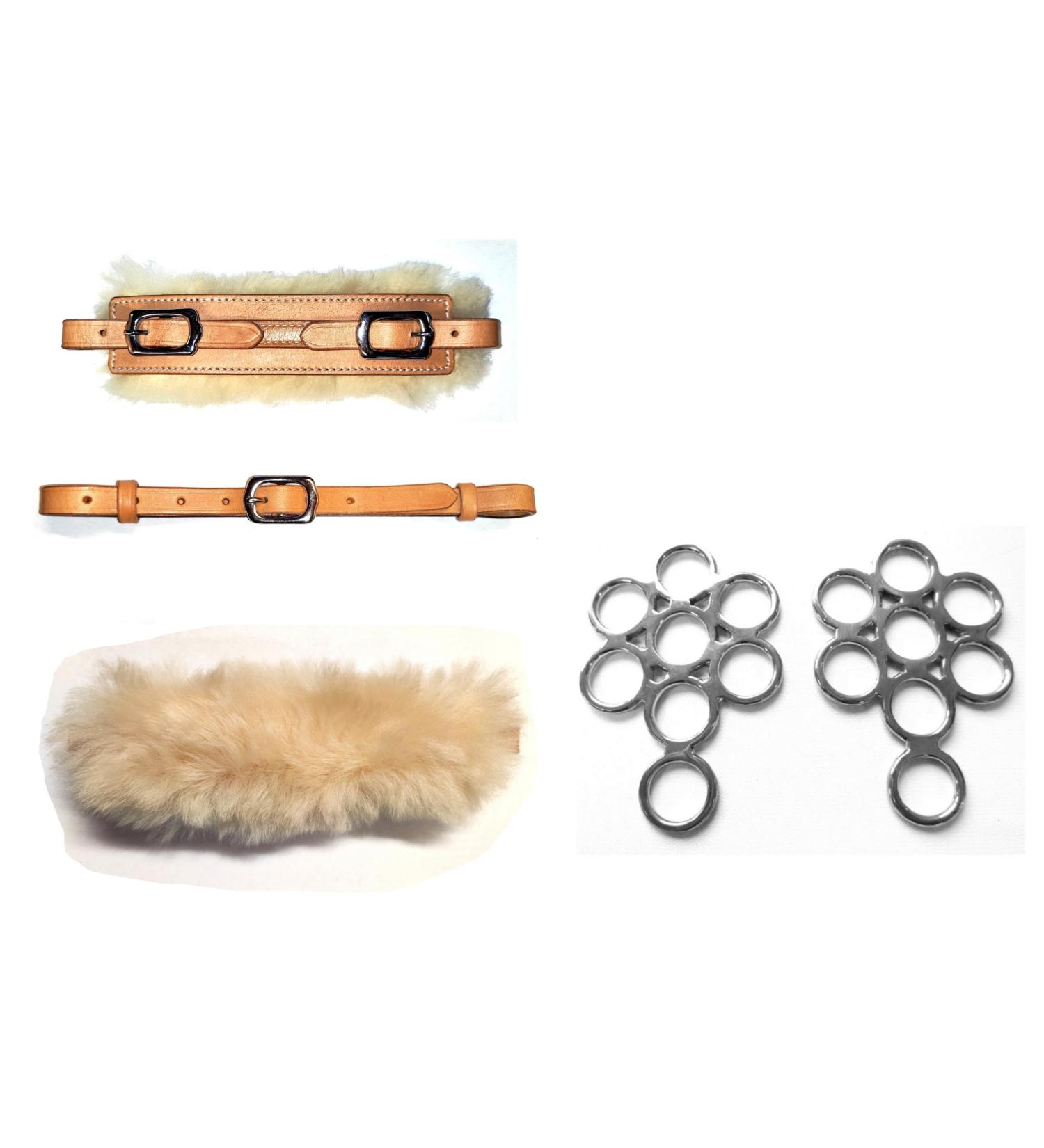 Buy PS Horse Article Set Bitless Bridle Hackamore - Real Sheepskin with Silver Fittings | International Shipping Available - Buy Online on GoSupps.com