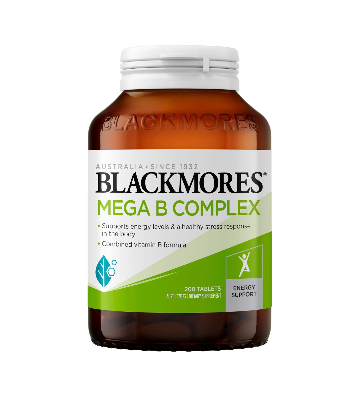 Blackmores Mega B Complex 200 Tabs - Buy Online on GoSupps.com
