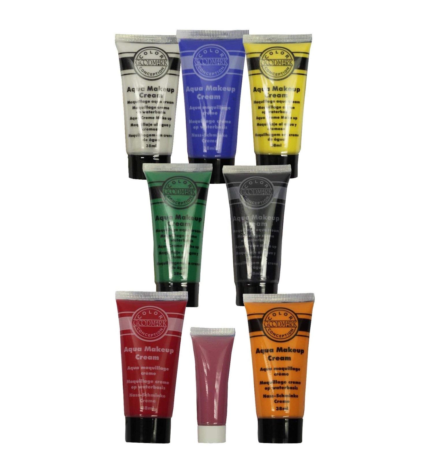 Goodmark Professional Aqua Makeup Creme Black - 38ml Tube for Carnival Costume Stage & Theater - Buy Online on GoSupps.com