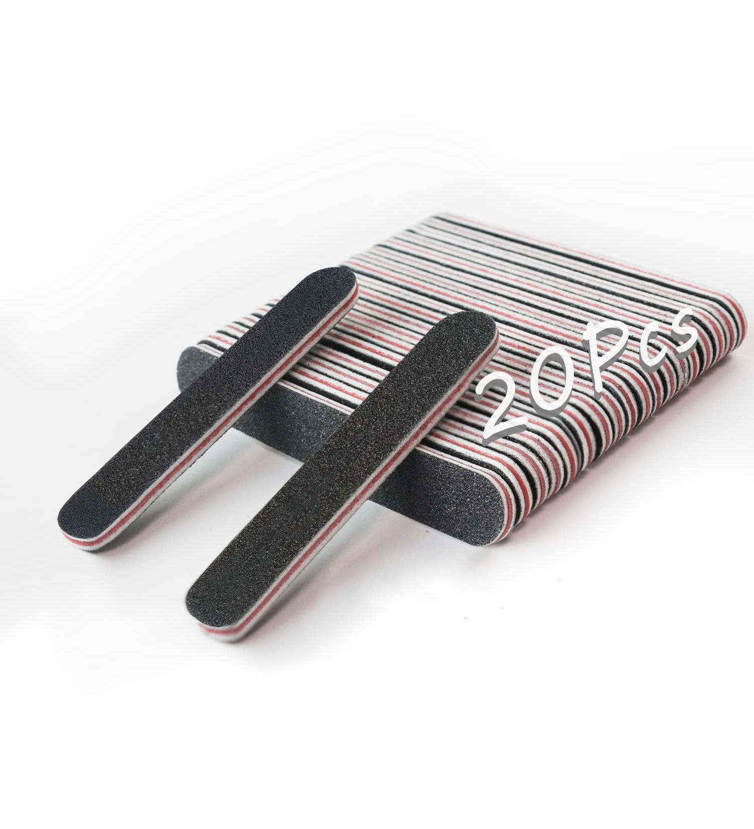 Andrea Mini Nail File 20Pcs 100/180 Grit Nail Buffers for Natural and Acrylic Nails - Professional Manicure/Pedicure Kit for Home and Salon - Buy Online on GoSupps.com