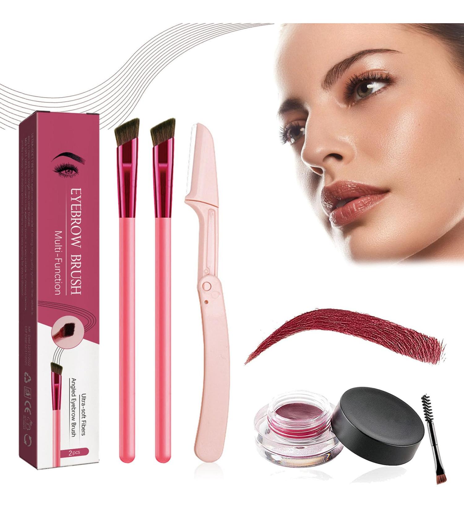 Anjoize Eyebrow Pen Anjoize 4D Laminated Brow Grooming Kit Anjoize Eyebrow Brush Home Eyebrow Care Kit 4D Laminated Ultra-thin Angled Eyebrow Brush with Waterproof Eyebrow Gel (D) - Buy Online on GoSupps.com
