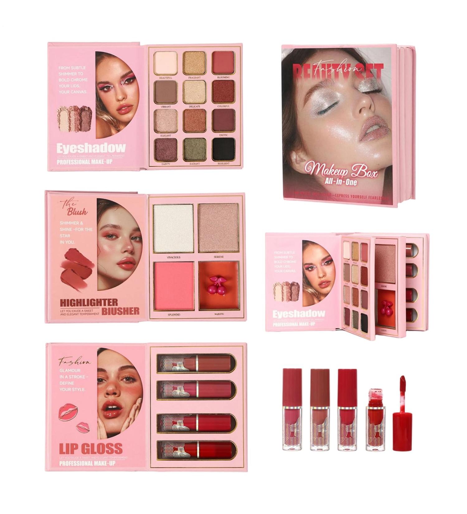 Palette de Highlighter | Rouge L vres Pliable Trois Couches et Tenue Longue Palette de Maquillage Paillet e | Pour Mariage Mature Soir e Bureau Rendez-Vois Voyage Quotidien - Buy Online on GoSupps.com