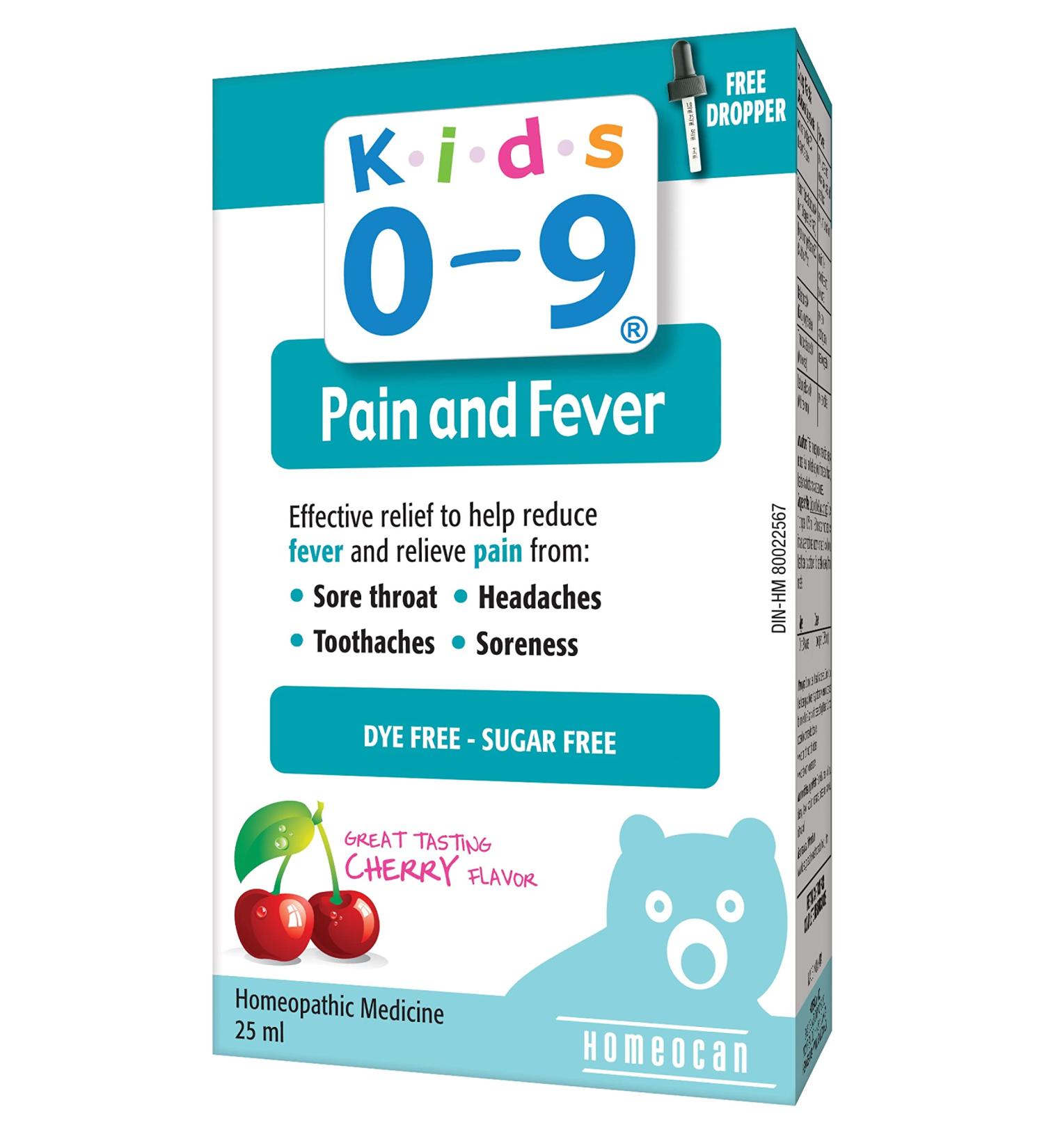 HOMEOCAN Kid Pain Fever Relief - 25 ML | Fast-Acting Homeopathic Solution for Children | International Shipping Available - Buy Online on GoSupps.com