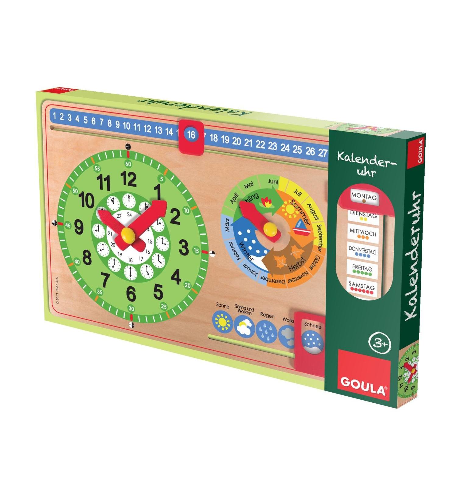 Buy GOULA Calendar Clock Small Format - International Shipping Available | Perfect for Kids' Learning - Buy Online on GoSupps.com