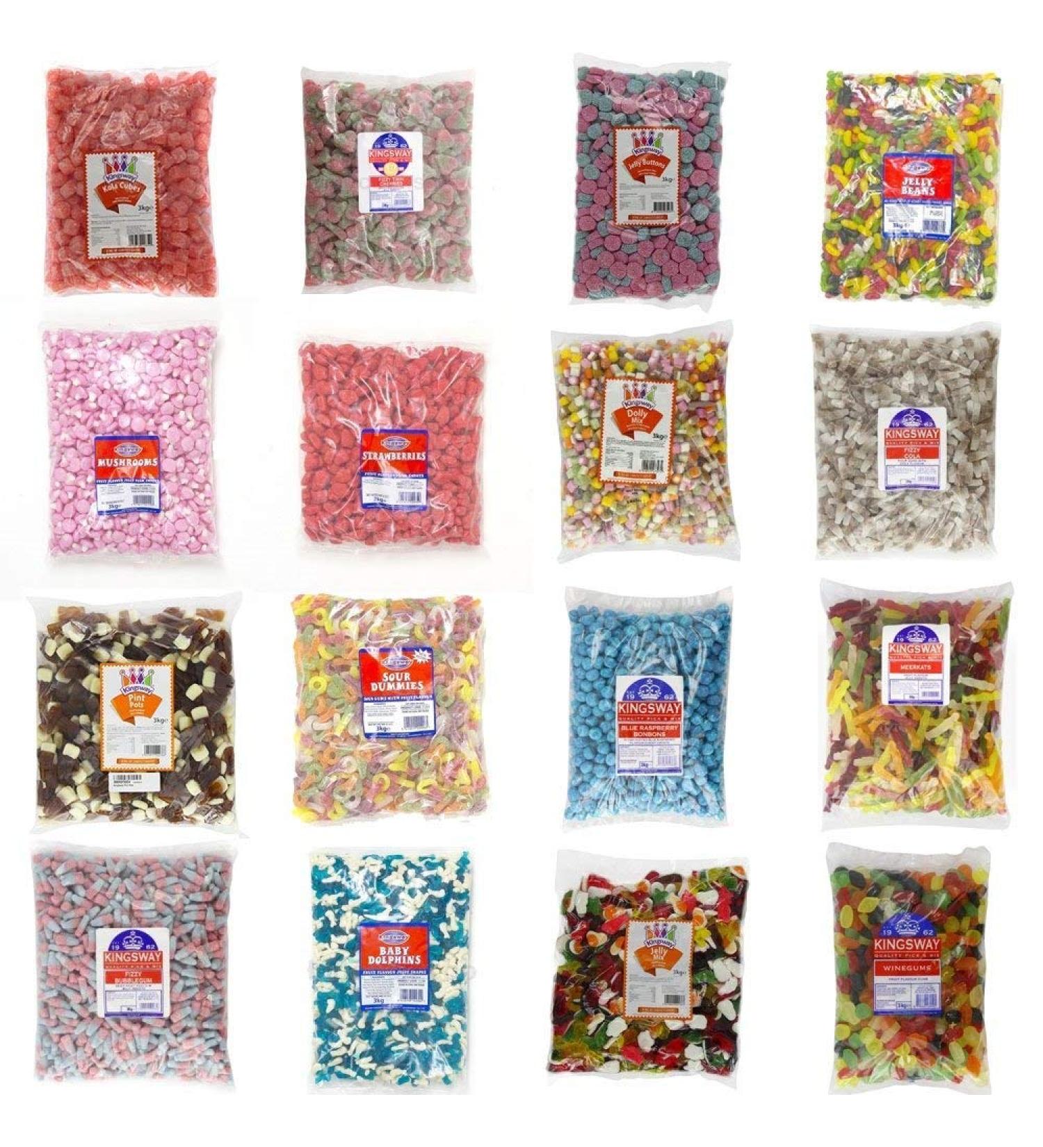 KINGSWAY CANDY SWEETS - Over 300 Different Sweets & Weights to Choose From (Water Melon Slice 500g)