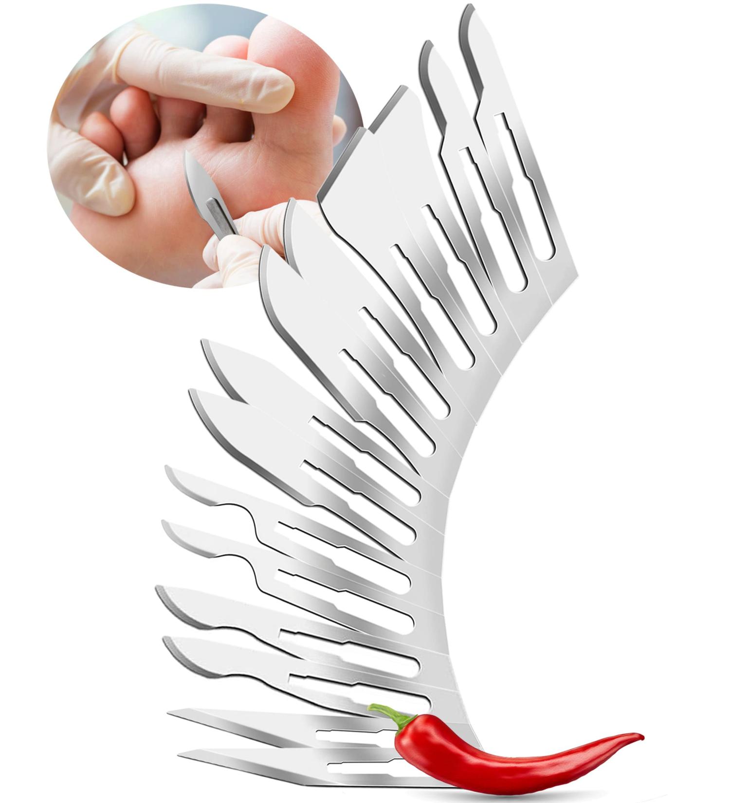 14x Foot Care Scalpel Blades Set Kosmetex Podology & Swann Morton Mix for Callus & Corn Removal - Buy Online on GoSupps.com