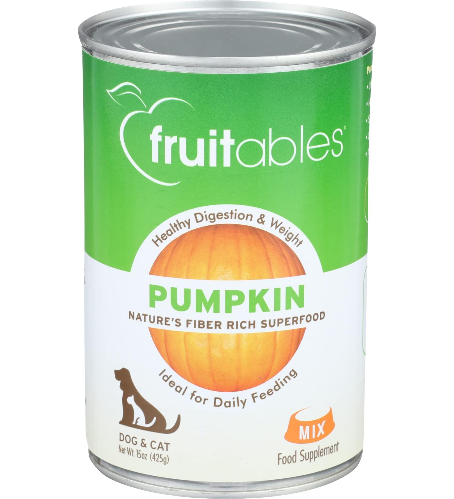Fruitables Pumpkin Pet Food - 15 Oz | Healthy Dog Treats & Nutrition - Buy Online on GoSupps.com