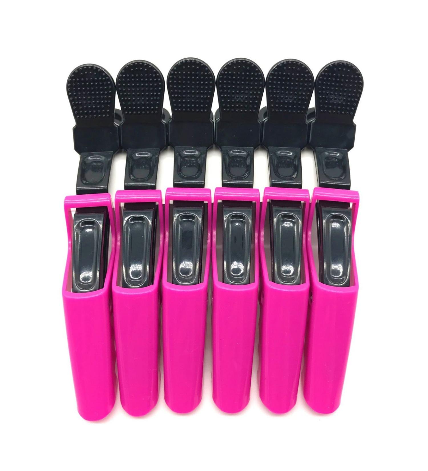 BEINY 6PCS Plastic Crocodile Hair Styling Clips - Non Slip Grip Alligator Clips for Thick Hair - Rose Red Barrettes for Women Girls - Buy Online on GoSupps.com
