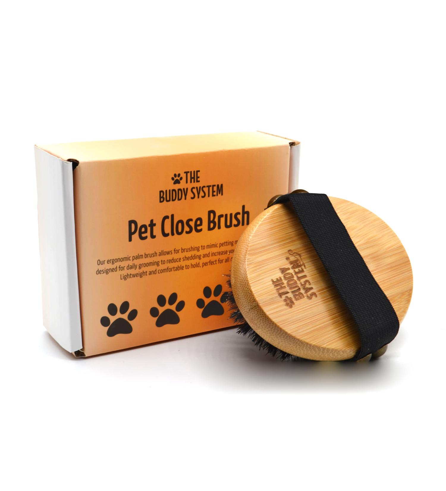 Bamboo Handheld Pet Brush with Soft Boar Bristles for Dogs and Cats - 1 Pack - Buy Online on GoSupps.com