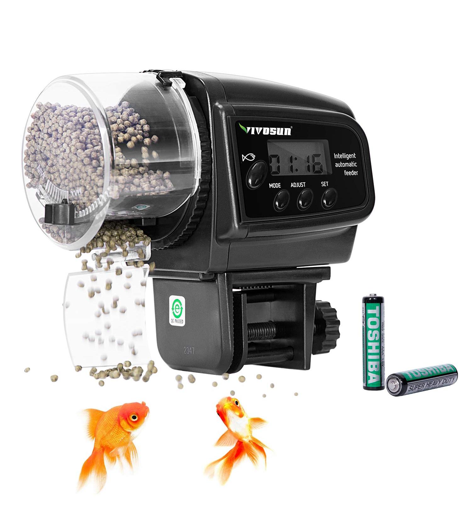 VIVOSUN Programmable Automatic Fish Feeder | Volume Timer Control - Buy Online on GoSupps.com