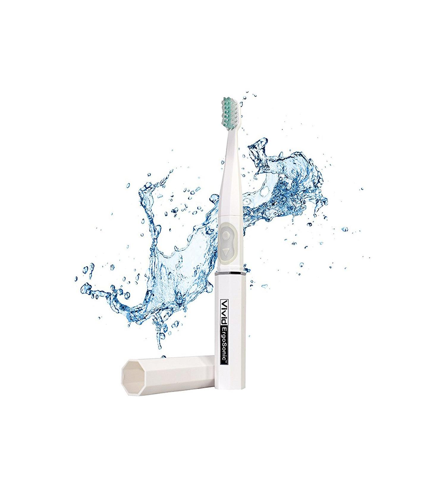 Vivid ErgoSonic Portable Sonic Toothbrush - Compact Travel Electric Brush with 28 000 Strokes/Min & 2 Modes for Home & On-the-Go - Buy Online on GoSupps.com