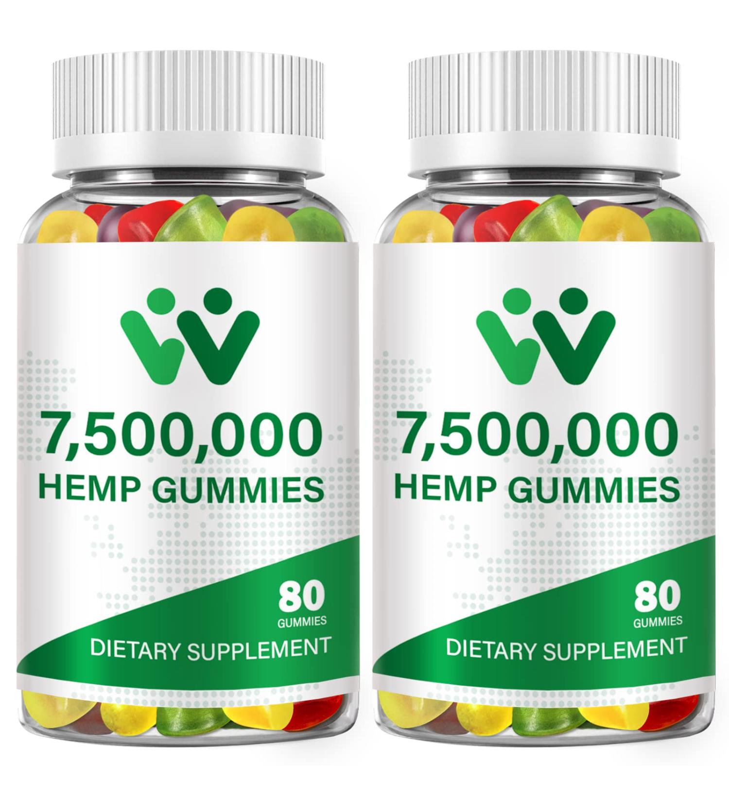 Organic Hemp Gummies for Anxiety & Sleep - 2 Packs, 80 Count - Vegan & Made in USA - Buy Online on GoSupps.com