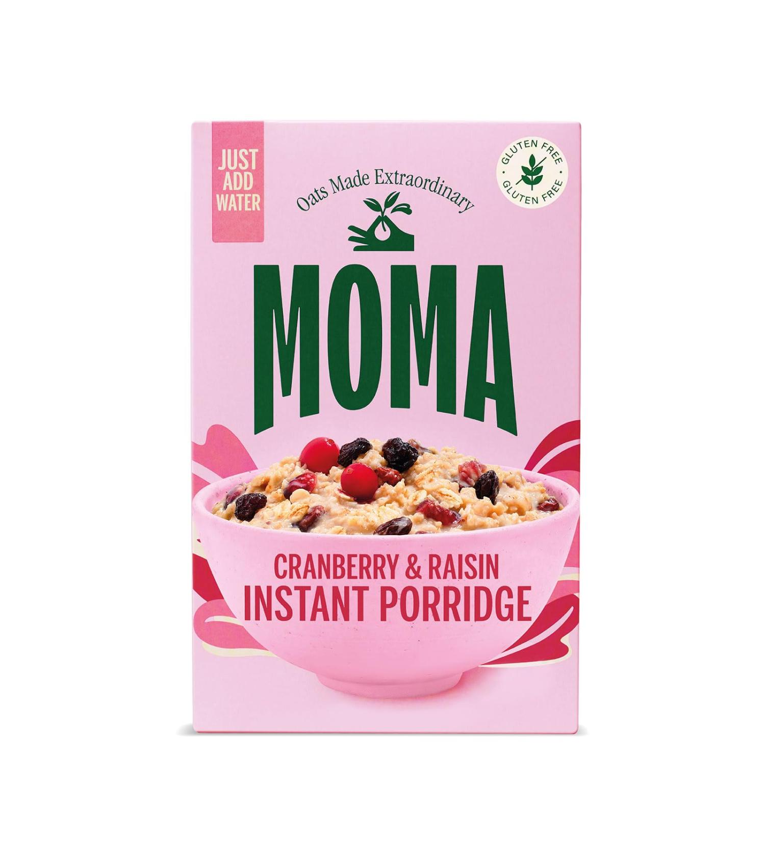 MOMA Foods Porridge Cranberry & Grape Sachets 5 x 75g - Buy Online on GoSupps.com